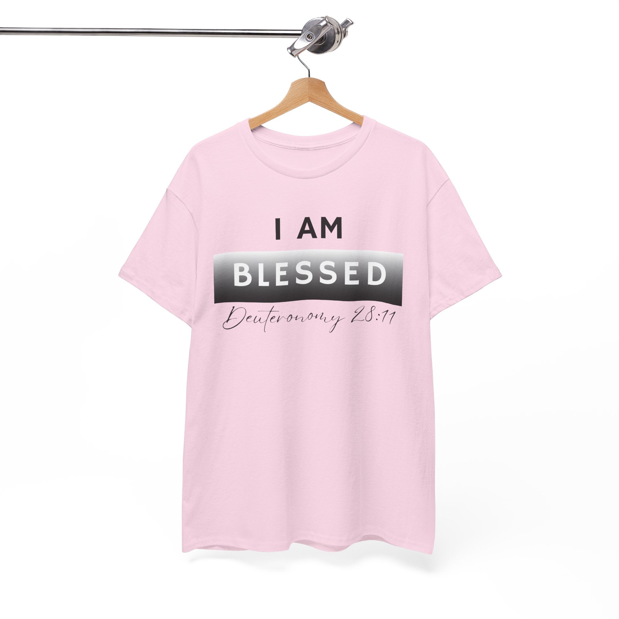 I Am Blessed Christian T-Shirt — Deuteronomy 28:11 Scripture Faith Tee