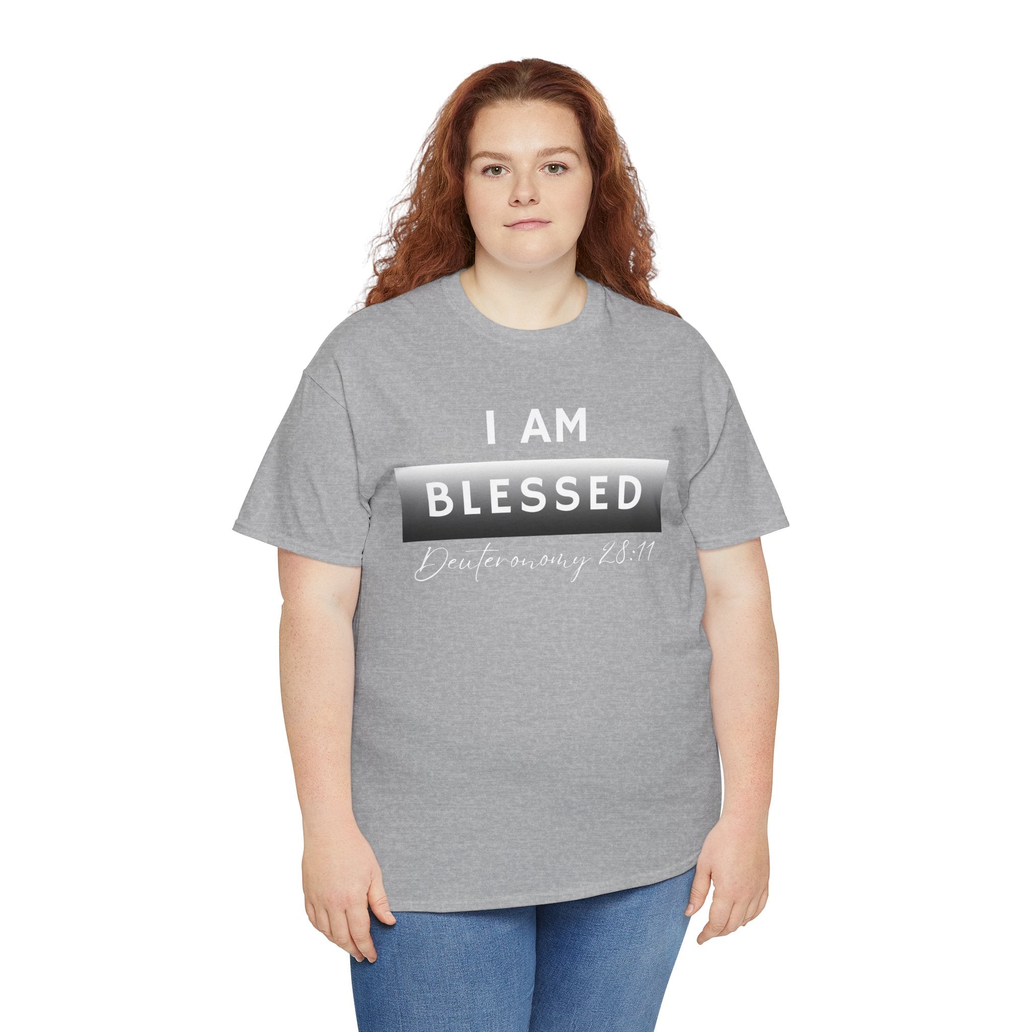 I Am Blessed Christian T-Shirt — Deuteronomy 28:11 Scripture Faith Tee (2)