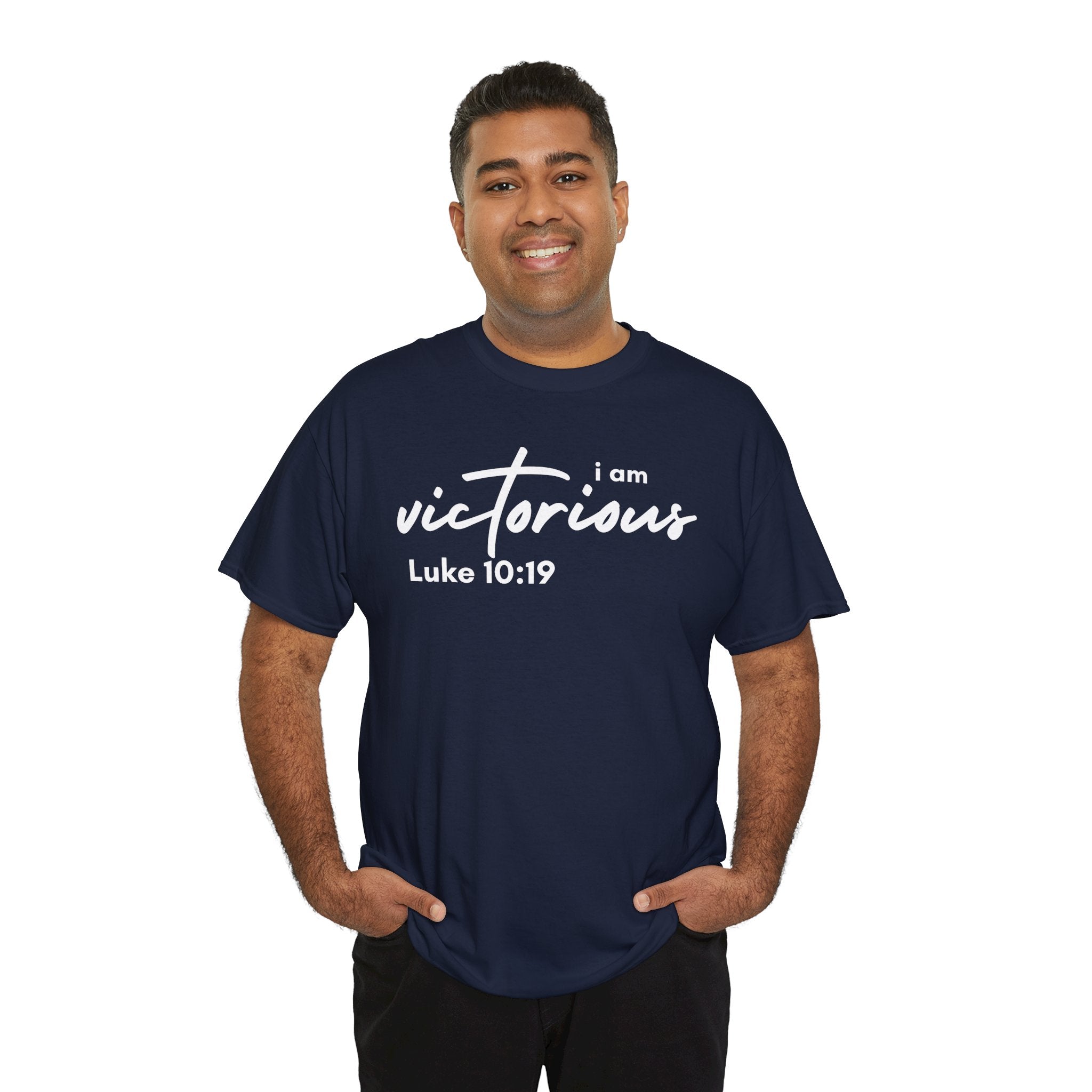 I Am Victorious Christian T-Shirt – Luke 10:19 Scripture Tee | Faith-Based Apparel