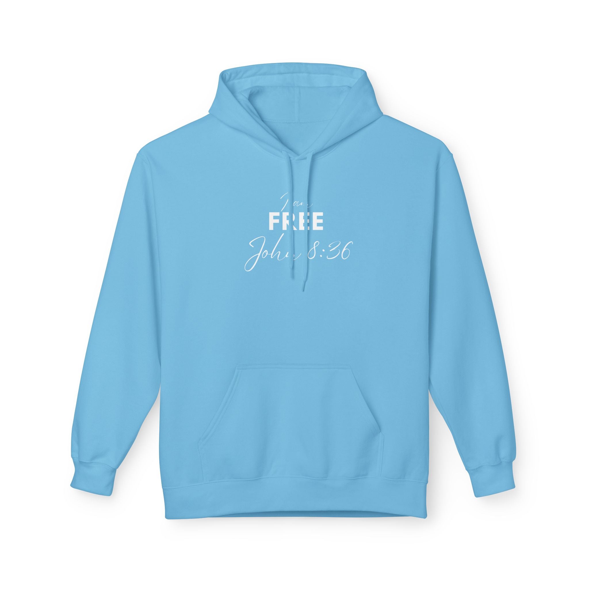 I Am Free Hoodie – John 8:36 Christian Scripture Hoodie | Faith-Based Inspirational Pullover