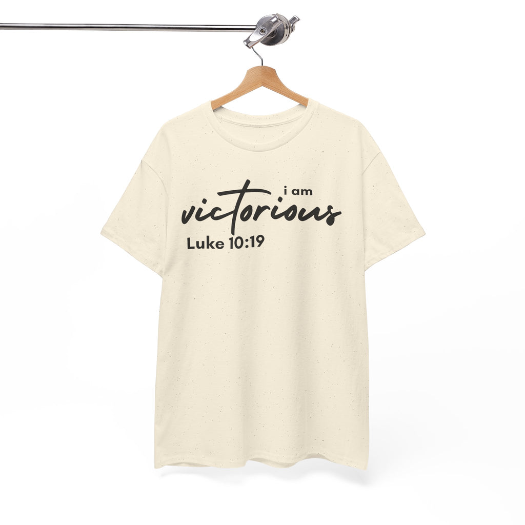 I Am Victorious Christian T-Shirt – Luke 10:19 Scripture Tee | Faith-Based Apparel