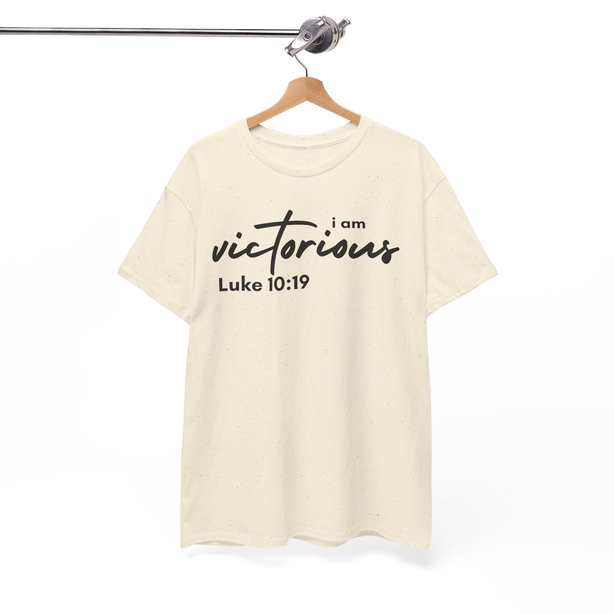 I Am Victorious Christian T-Shirt – Luke 10:19 Scripture Tee | Faith-Based Apparel