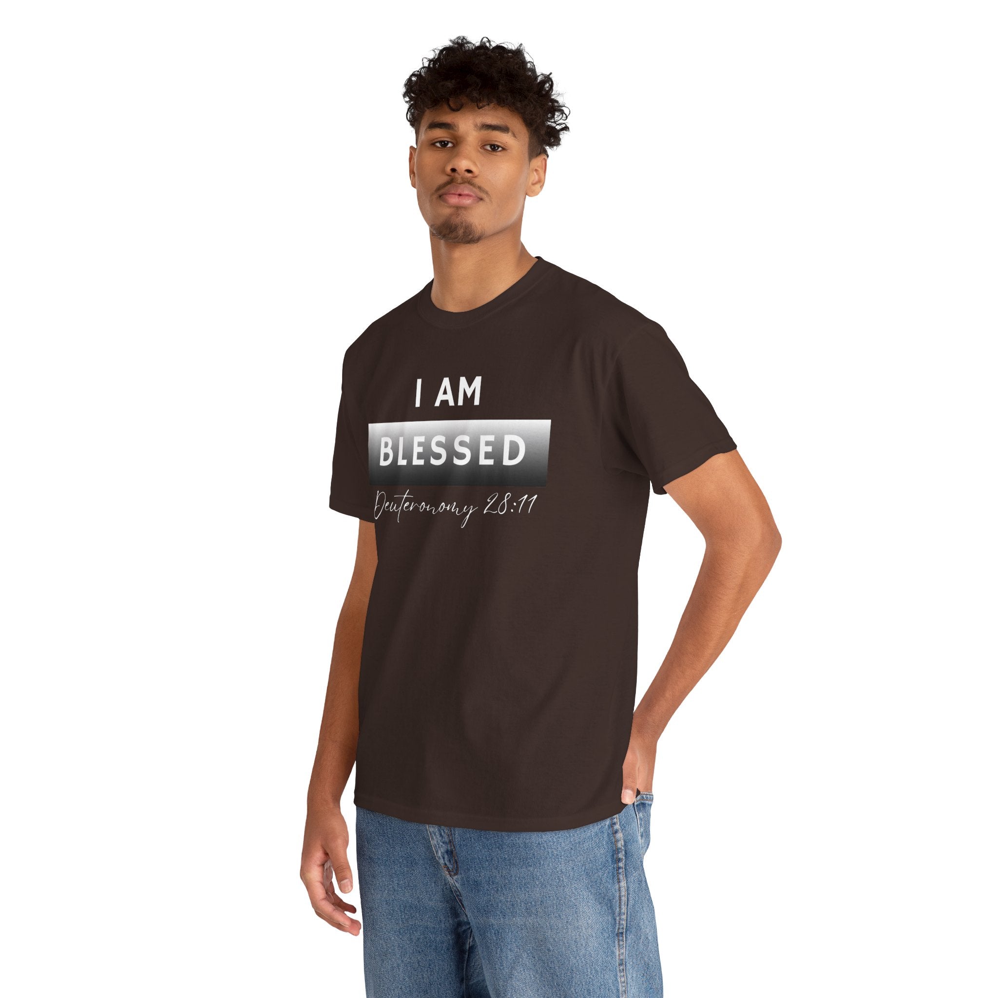I Am Blessed Christian T-Shirt — Deuteronomy 28:11 Scripture Faith Tee (2)