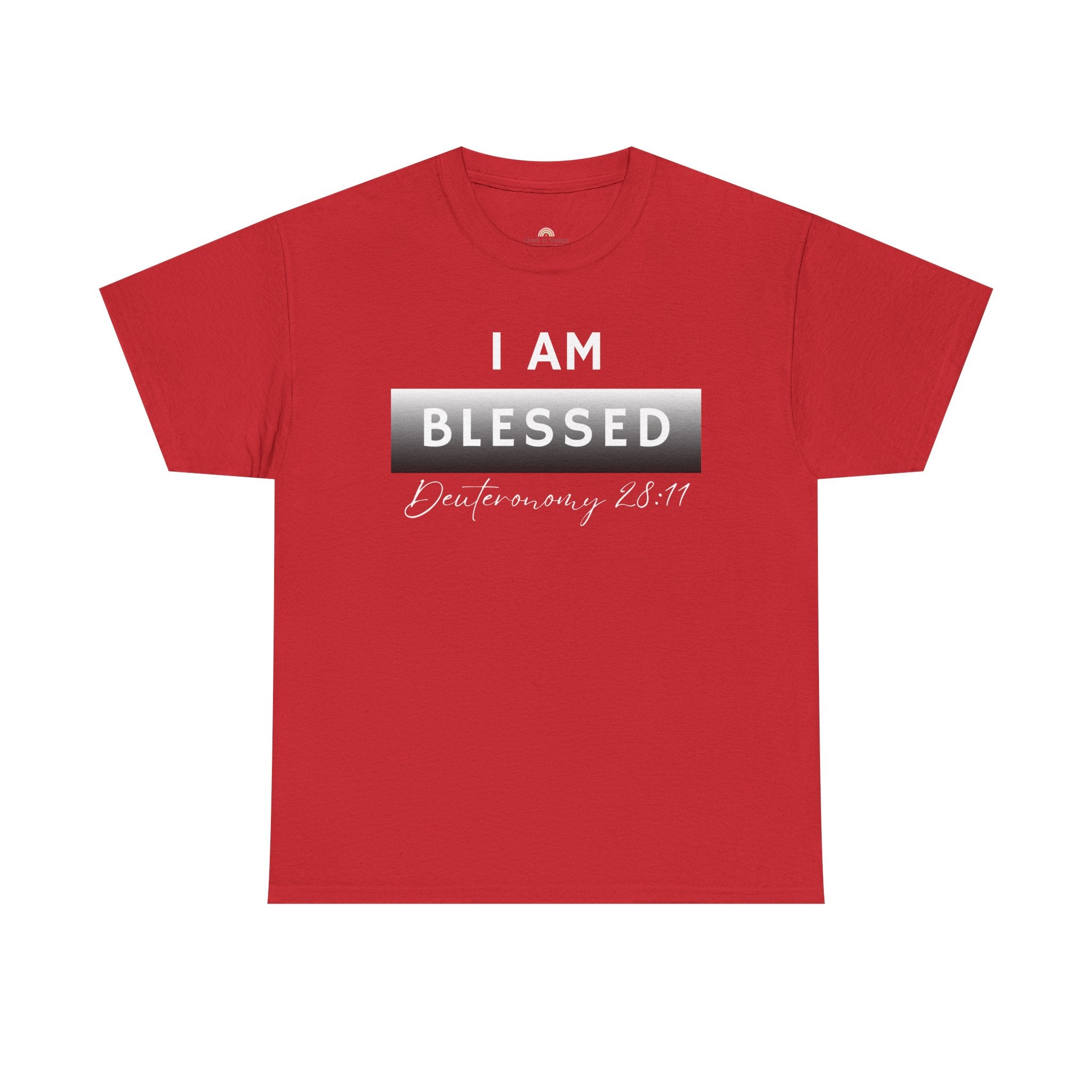 I Am Blessed Christian T-Shirt — Deuteronomy 28:11 Scripture Faith Tee (2)