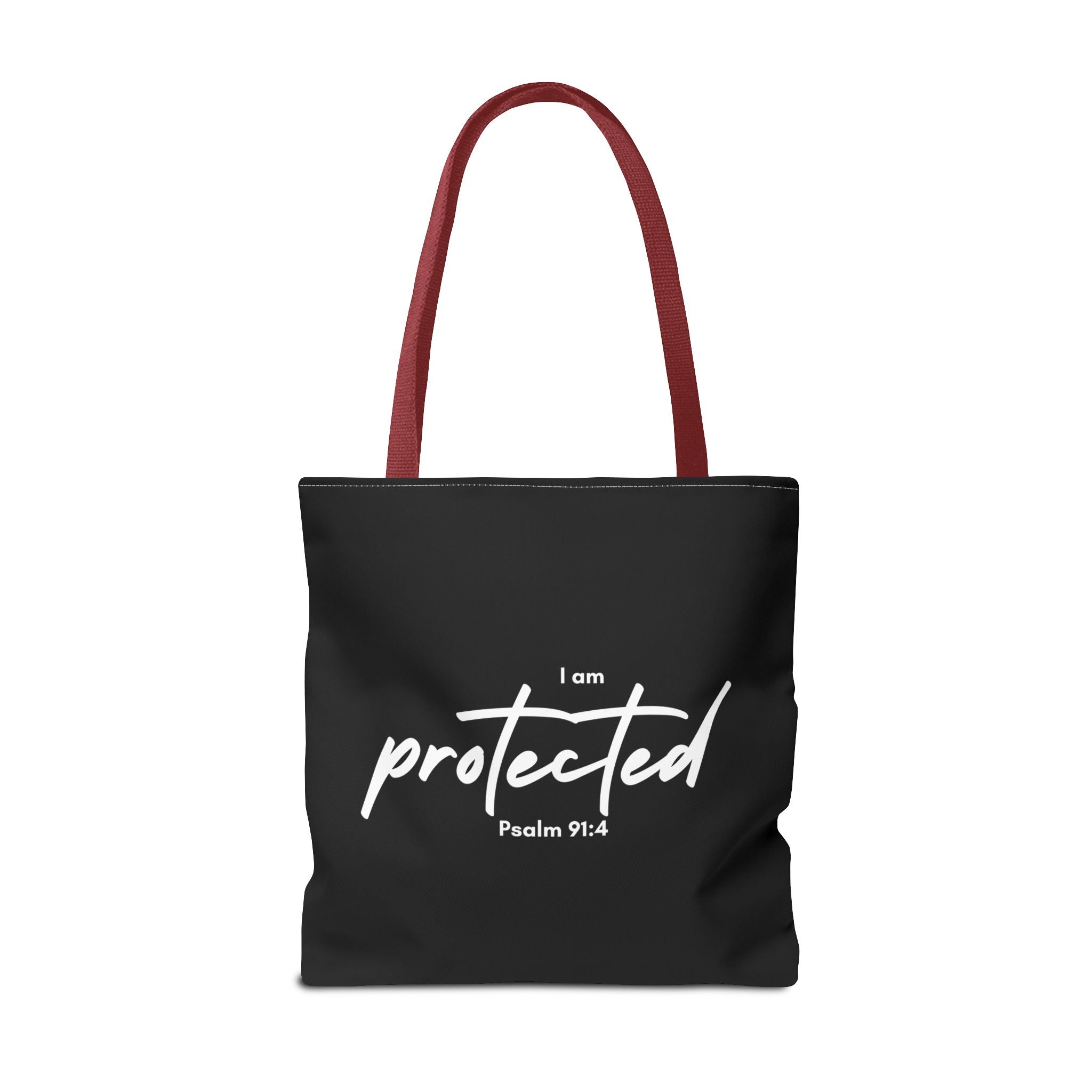 I Am Protected Tote Bag — Psalm 91:4 Christian Scripture Canvas Tote | Faith-Based Carryall