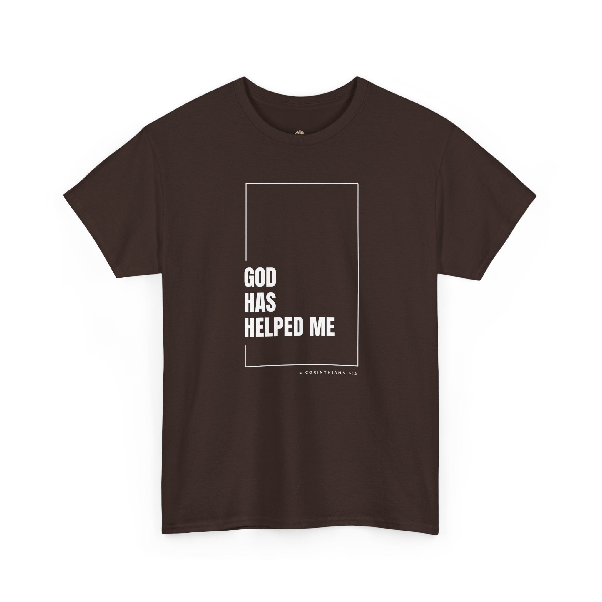 God Has Helped Me Christian T-Shirt – 2 Corinthians 6:2 Faith Tee | Unisex Heavy Cotton Shirt