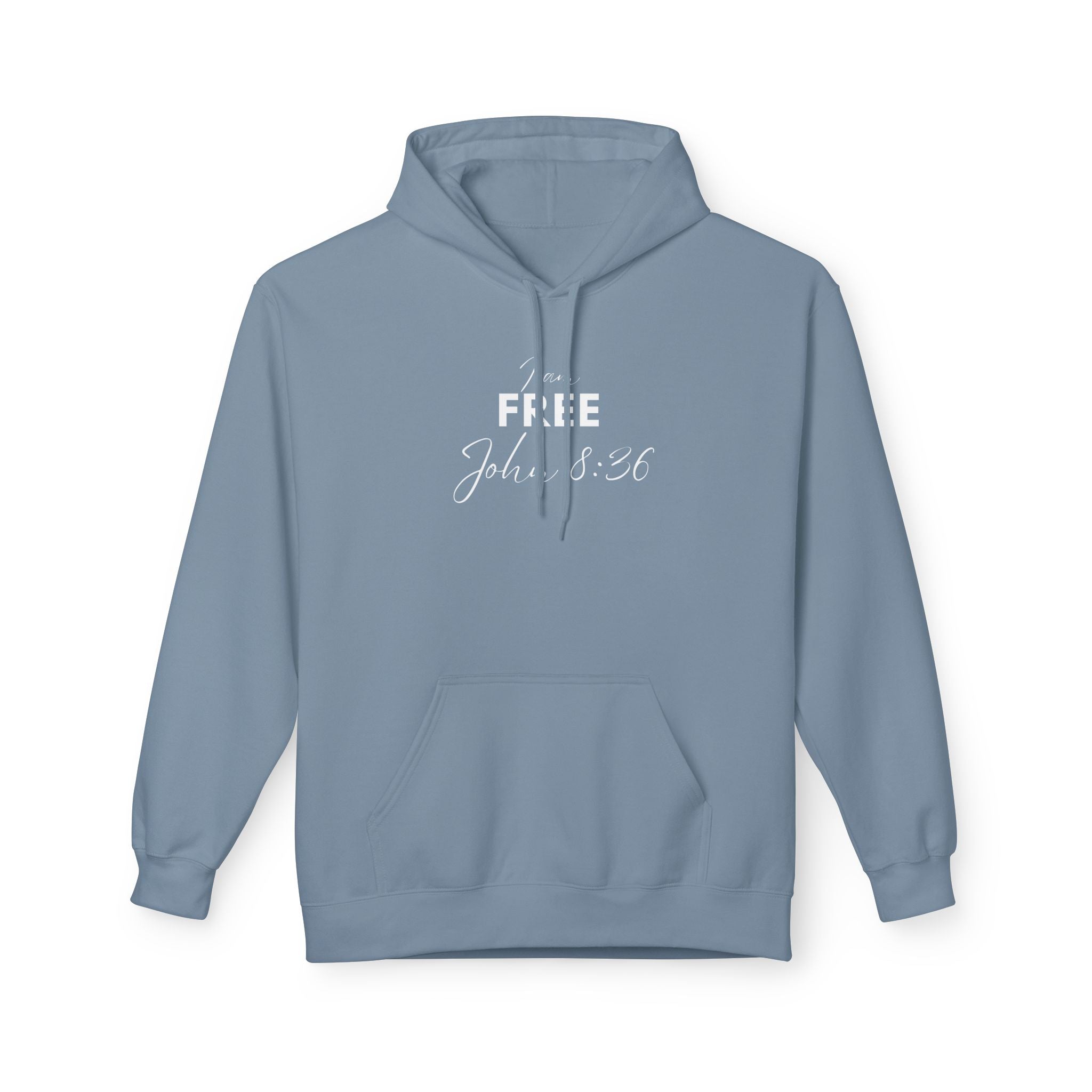 I Am Free Hoodie – John 8:36 Christian Scripture Hoodie | Faith-Based Inspirational Pullover