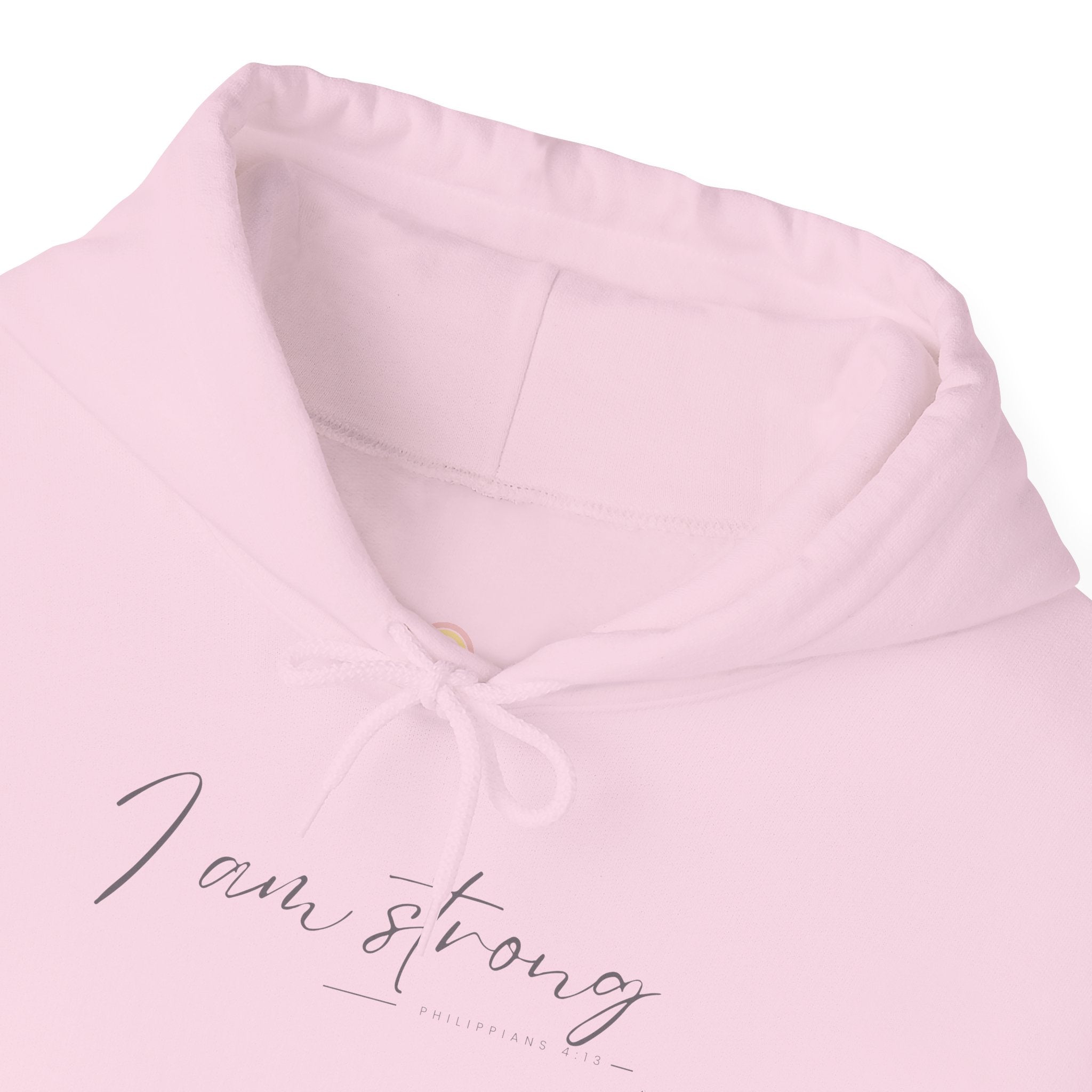 I Am Strong Hoodie – Philippians 4:13 Christian Unisex Faith Sweatshirt