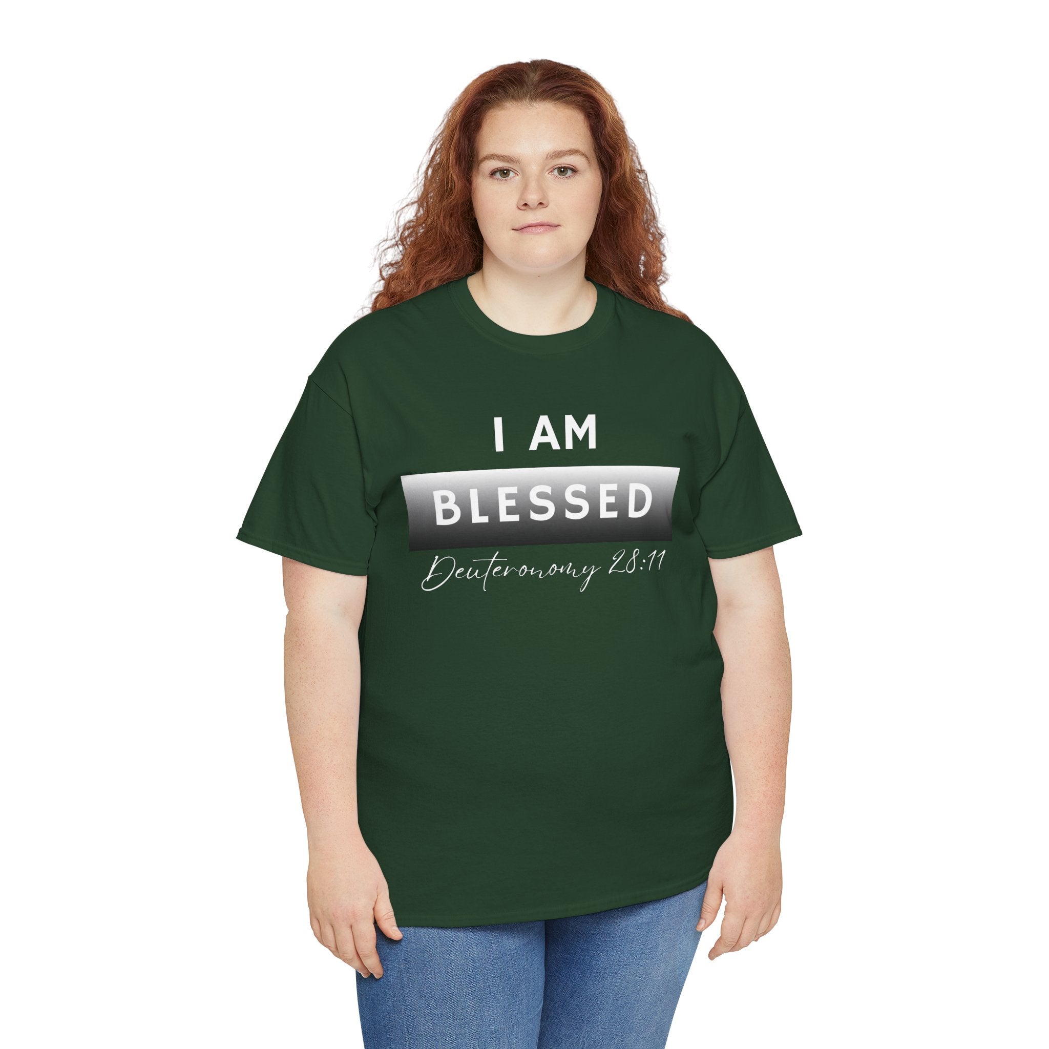 I Am Blessed Christian T-Shirt — Deuteronomy 28:11 Scripture Faith Tee (2)