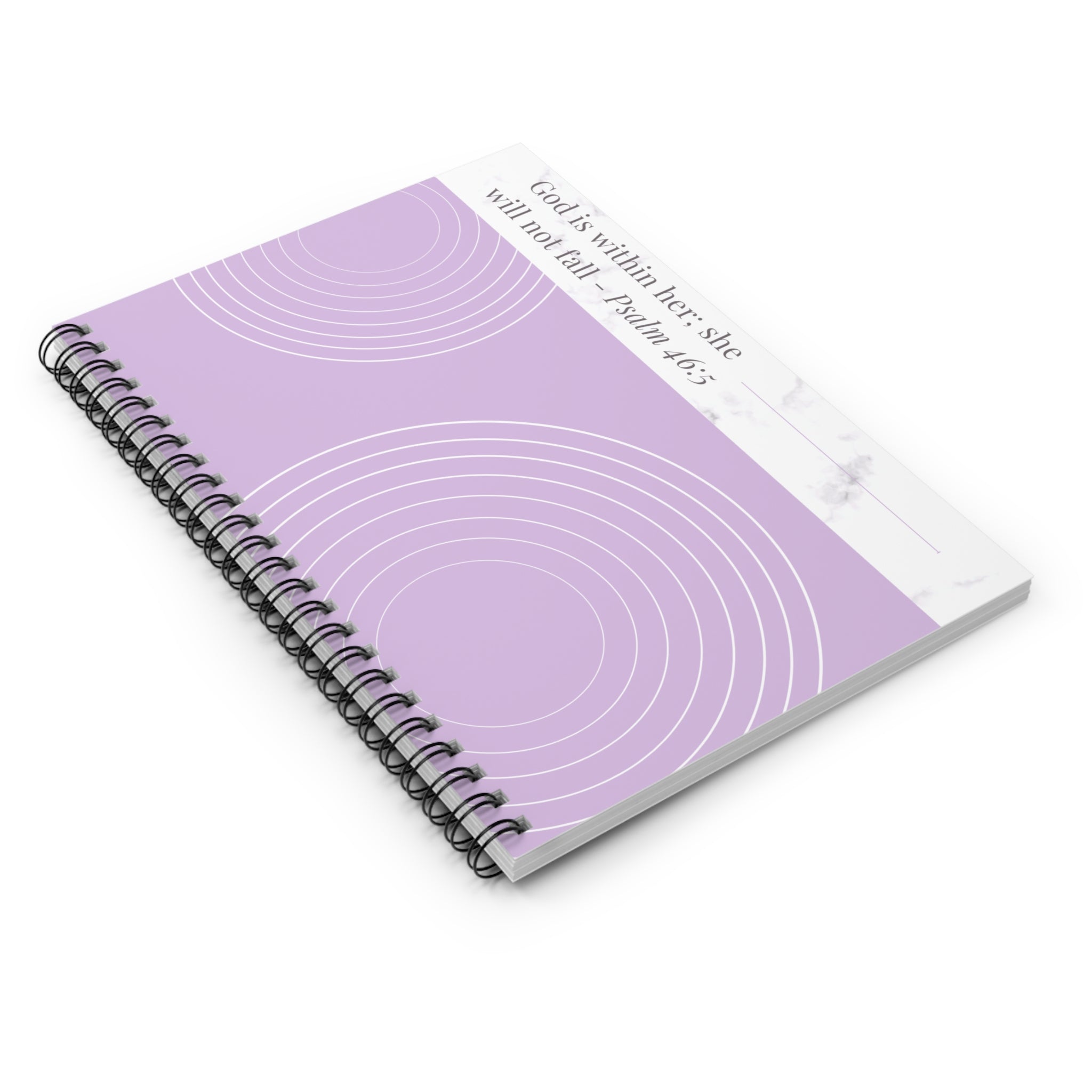 God Is Within Her Spiral Notebook — Psalm 46:5 Christian Journal for Women | Faith Prayer & Bible Study Notebook