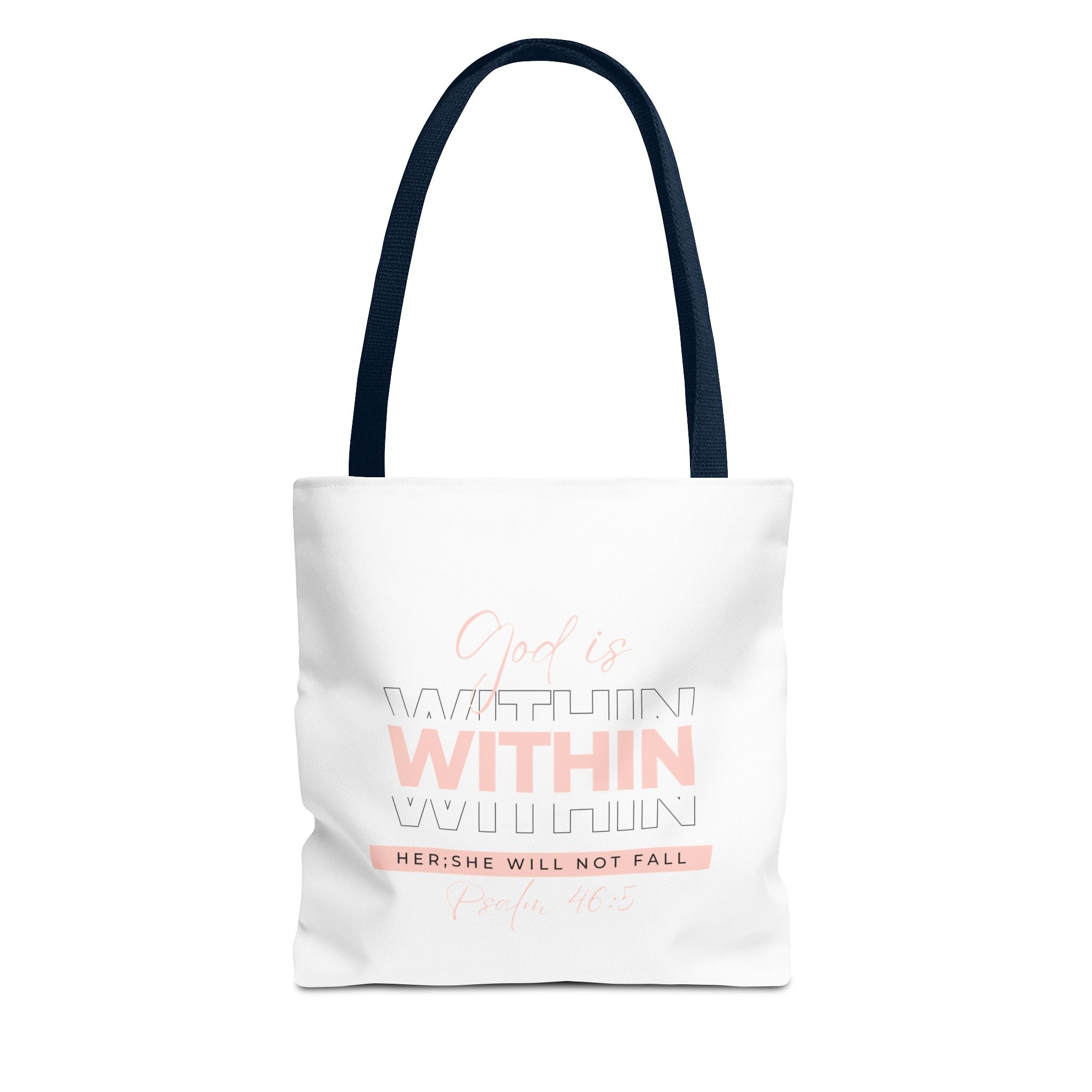 God Is Within Her Tote Bag – Psalm 46:5 Christian Scripture Tote for Women