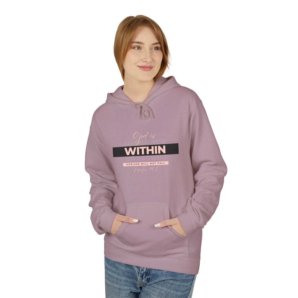 God Is Within Her Hoodie — Psalm 46:5 Christian Hoodie for Women | Faith-Based Inspirational Pullover