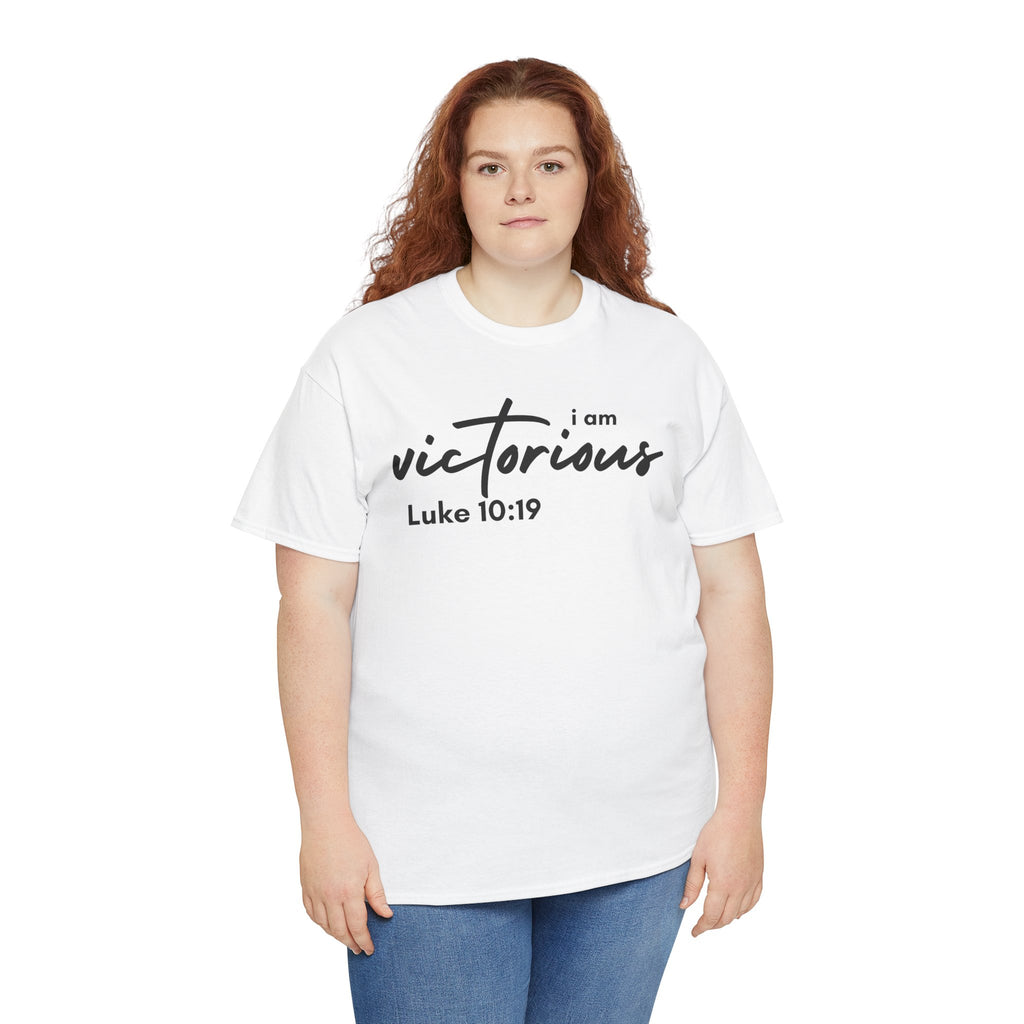 I Am Victorious Christian T-Shirt – Luke 10:19 Scripture Tee | Faith-Based Apparel