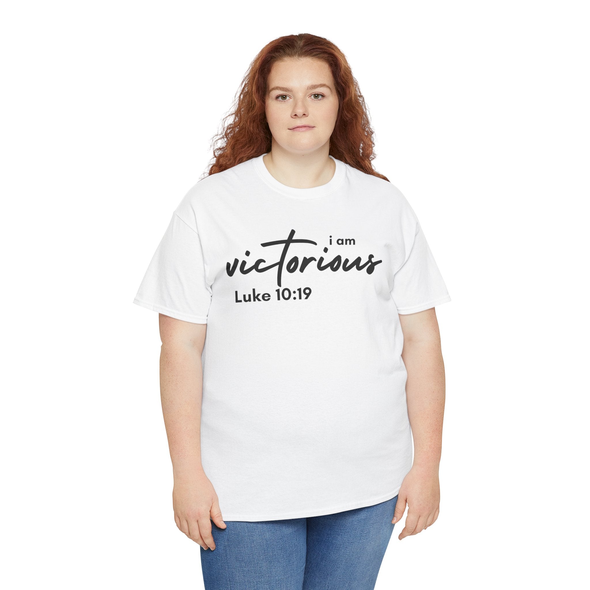 I Am Victorious Christian T-Shirt – Luke 10:19 Scripture Tee | Faith-Based Apparel