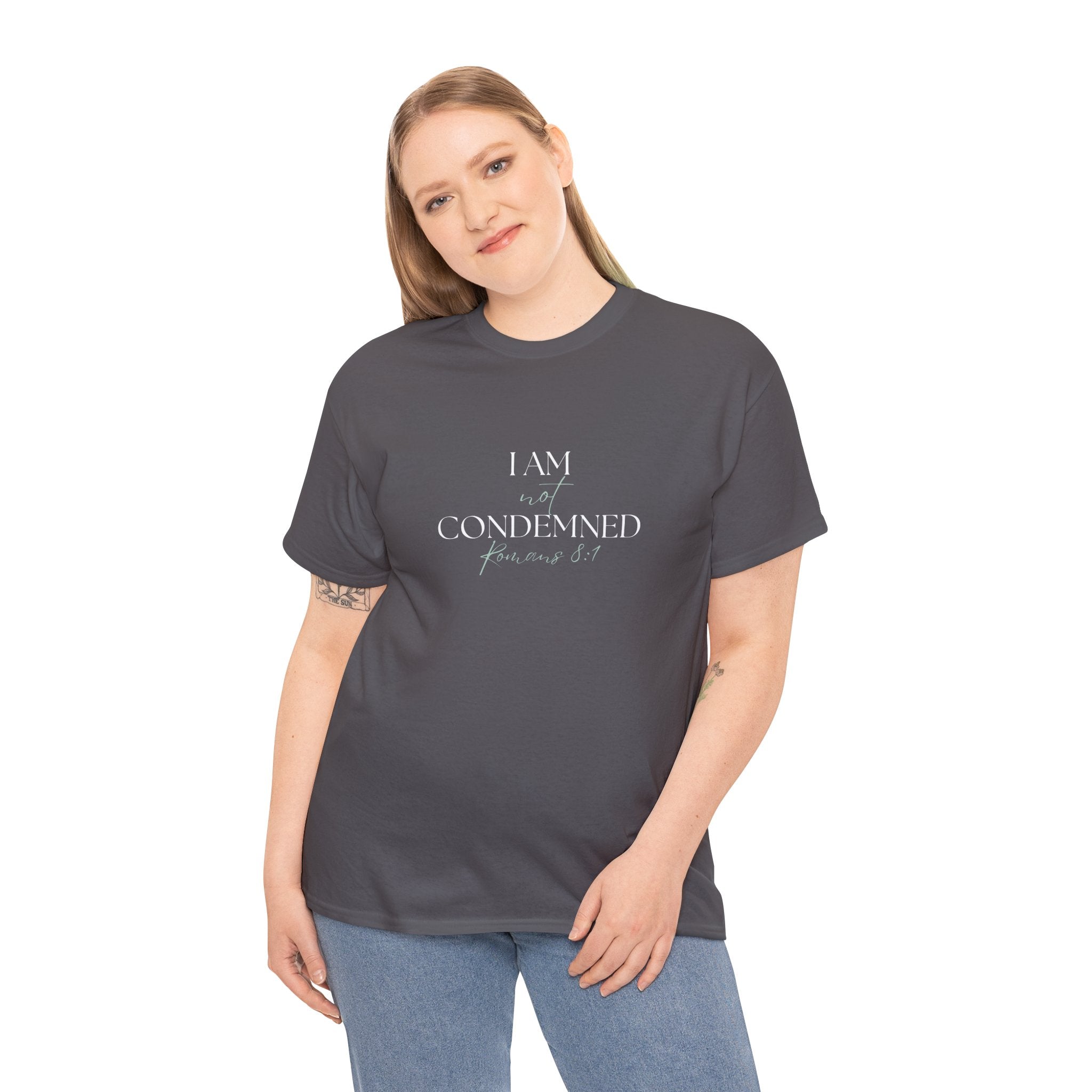 I Am Not Condemned T-Shirt – Christian Tee (Romans 8:1 Scripture) | Faith Apparel for Men & Women