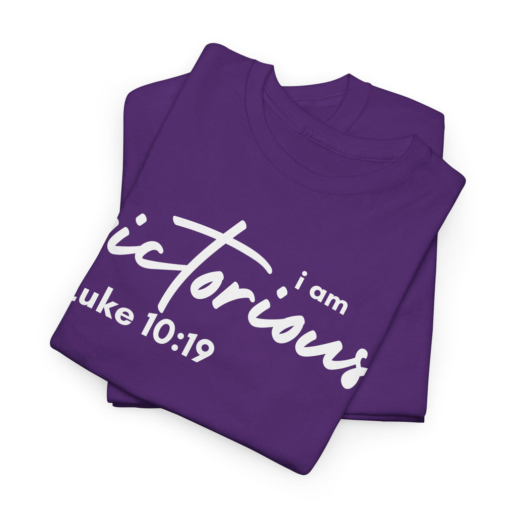 I Am Victorious Christian T-Shirt – Luke 10:19 Scripture Tee | Faith-Based Apparel