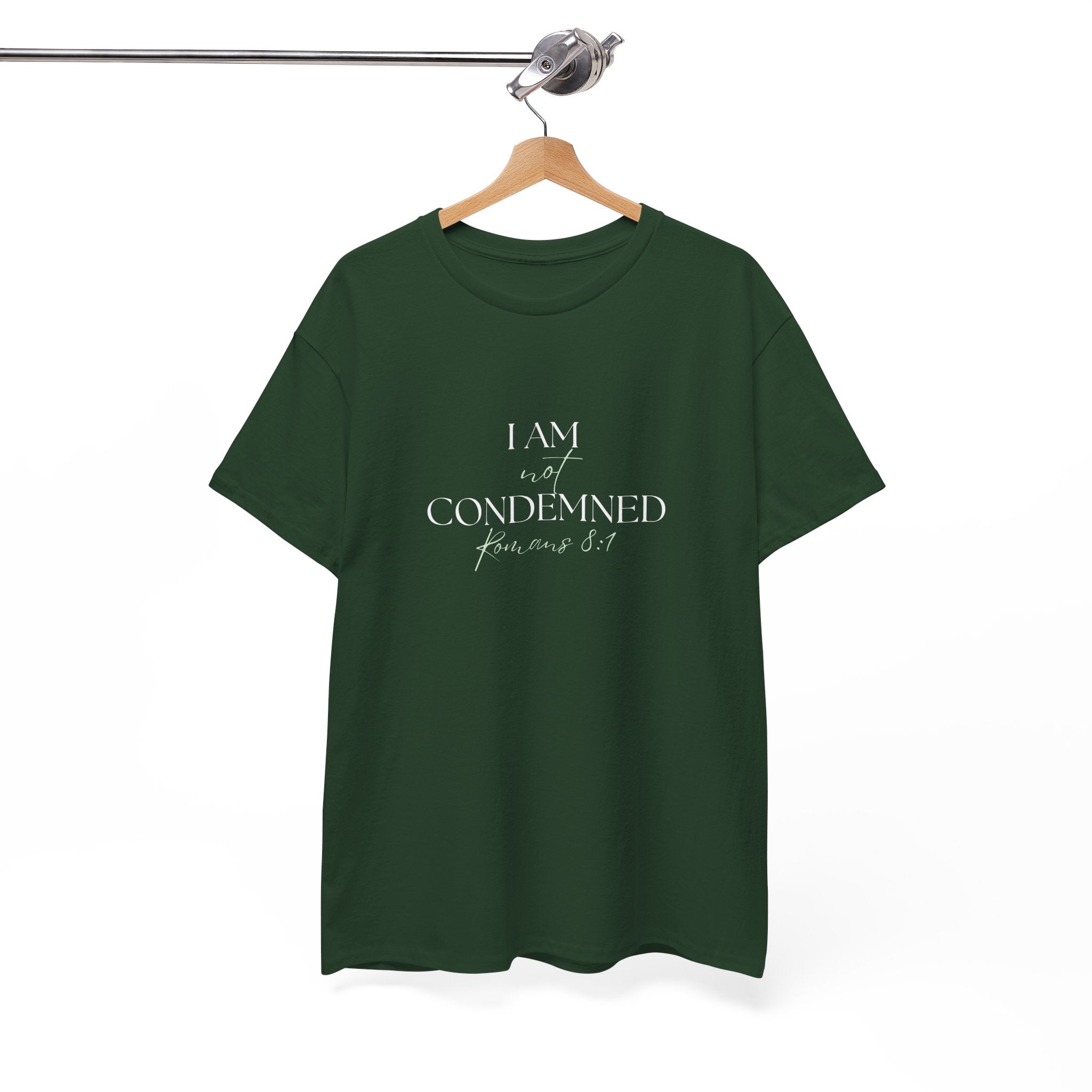 I Am Not Condemned T-Shirt – Christian Tee (Romans 8:1 Scripture) | Faith Apparel for Men & Women
