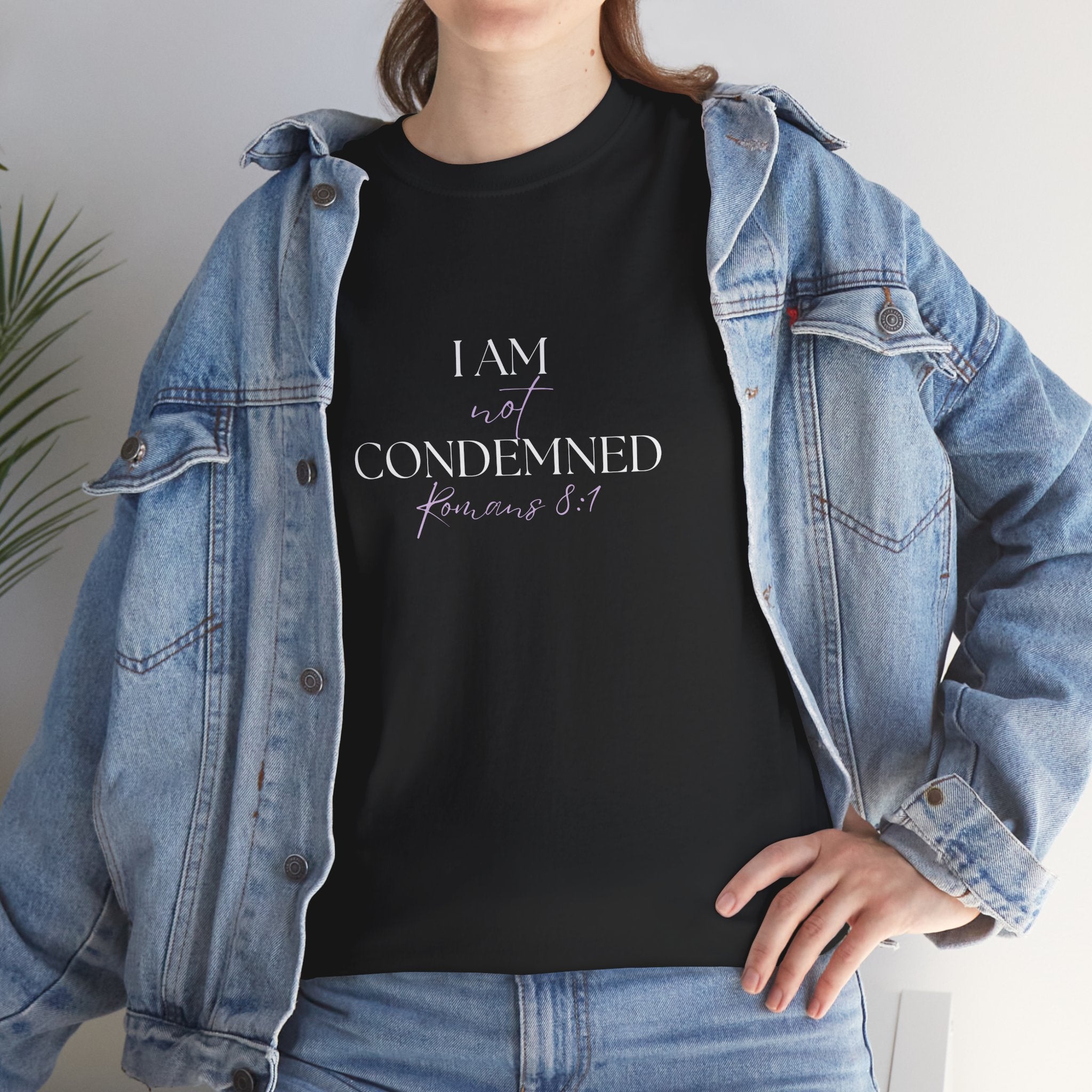 I Am Not Condemned T-Shirt – Christian Tee (Romans 8:1 Scripture) | Faith Apparel for Men & Women