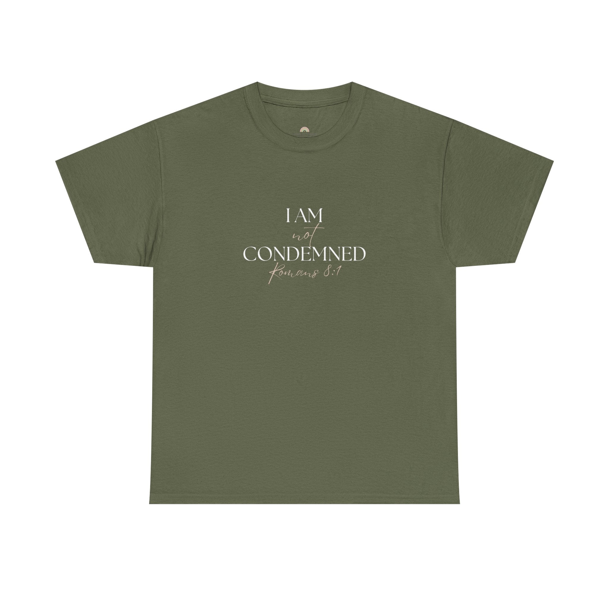 I Am Not Condemned T-Shirt – Christian Tee (Romans 8:1 Scripture) | Faith Apparel for Men & Women