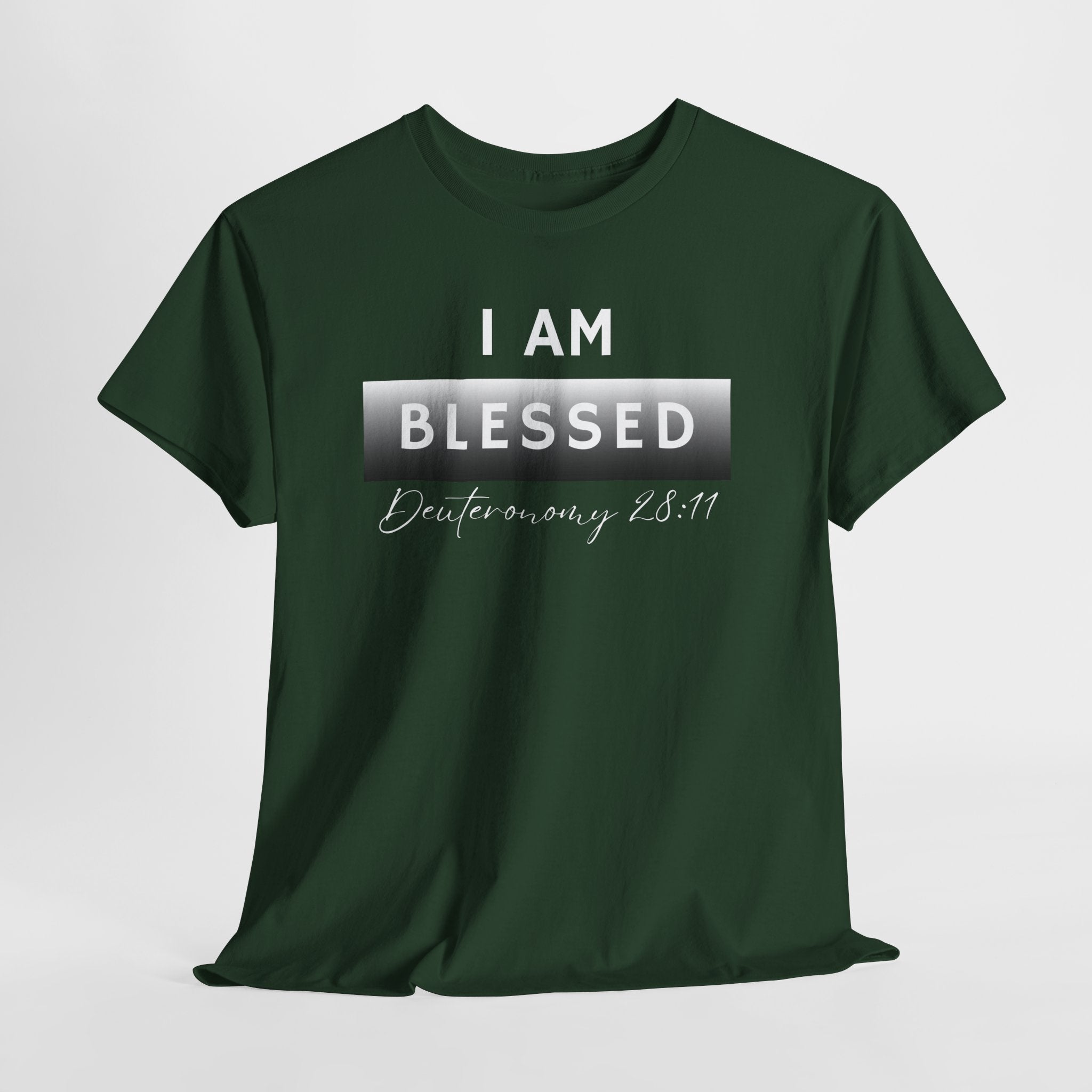 I Am Blessed Christian T-Shirt — Deuteronomy 28:11 Scripture Faith Tee (2)