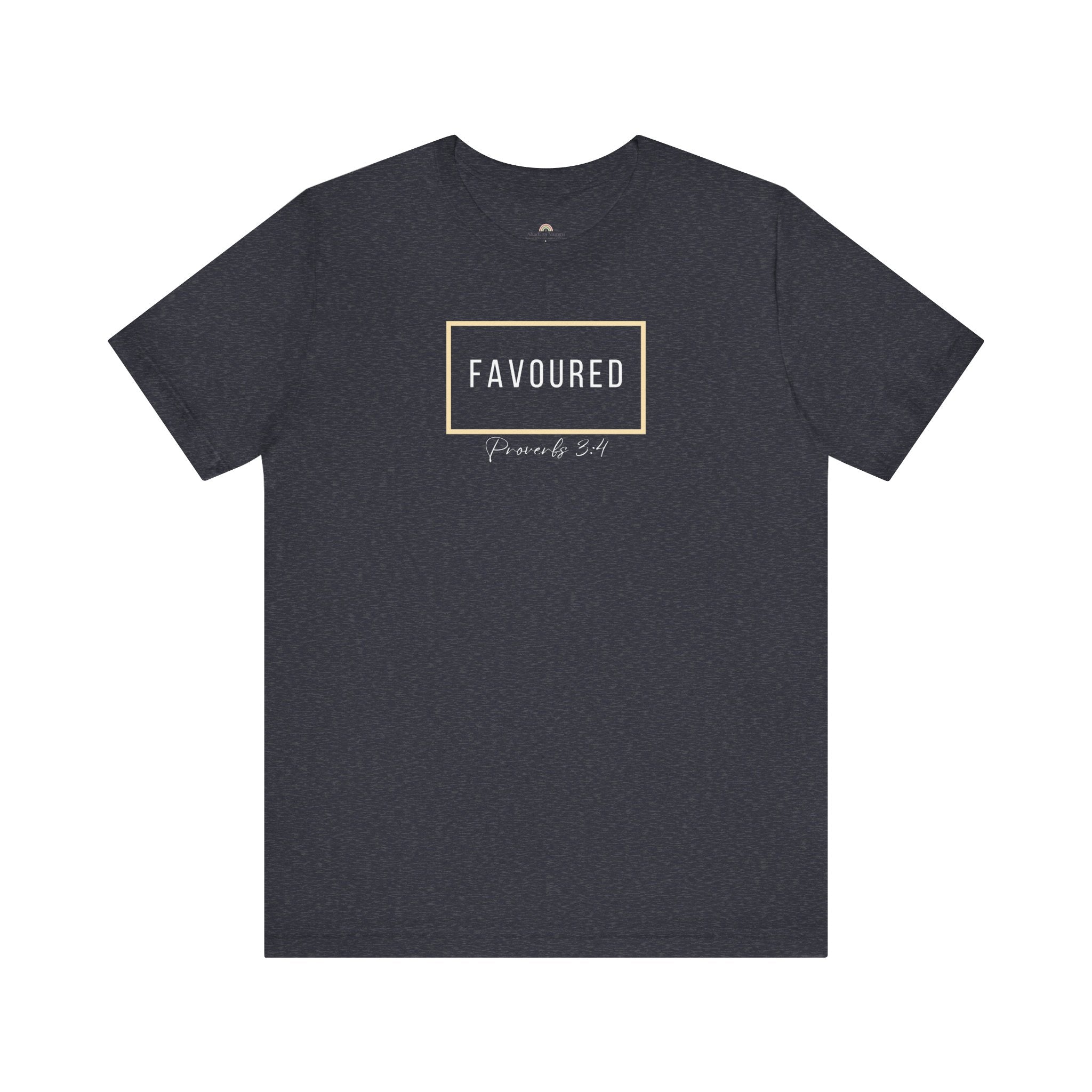 Favoured Christian T-Shirt – Proverbs 3:4 Scripture Tee | Faith-Based Unisex Shirt
