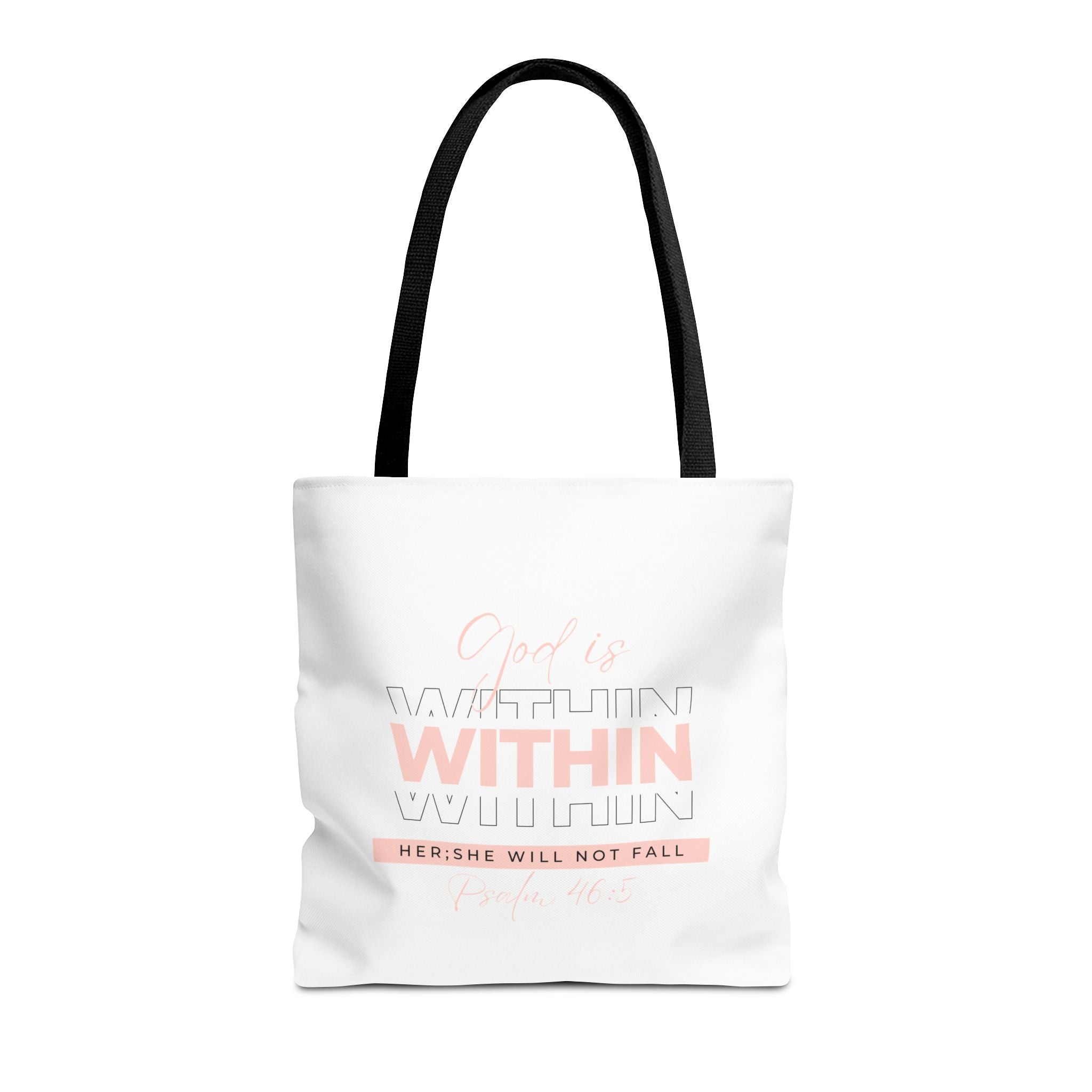 God Is Within Her Tote Bag – Psalm 46:5 Christian Scripture Tote for Women