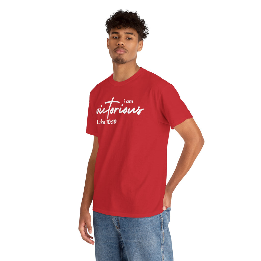 I Am Victorious Christian T-Shirt – Luke 10:19 Scripture Tee | Faith-Based Apparel