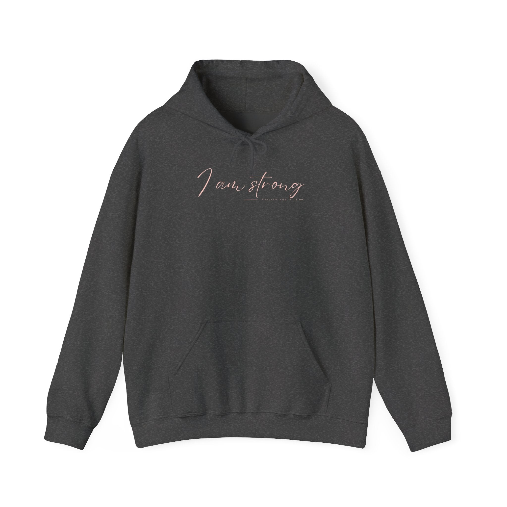 I Am Strong Hoodie – Philippians 4:13 Christian Unisex Faith Sweatshirt