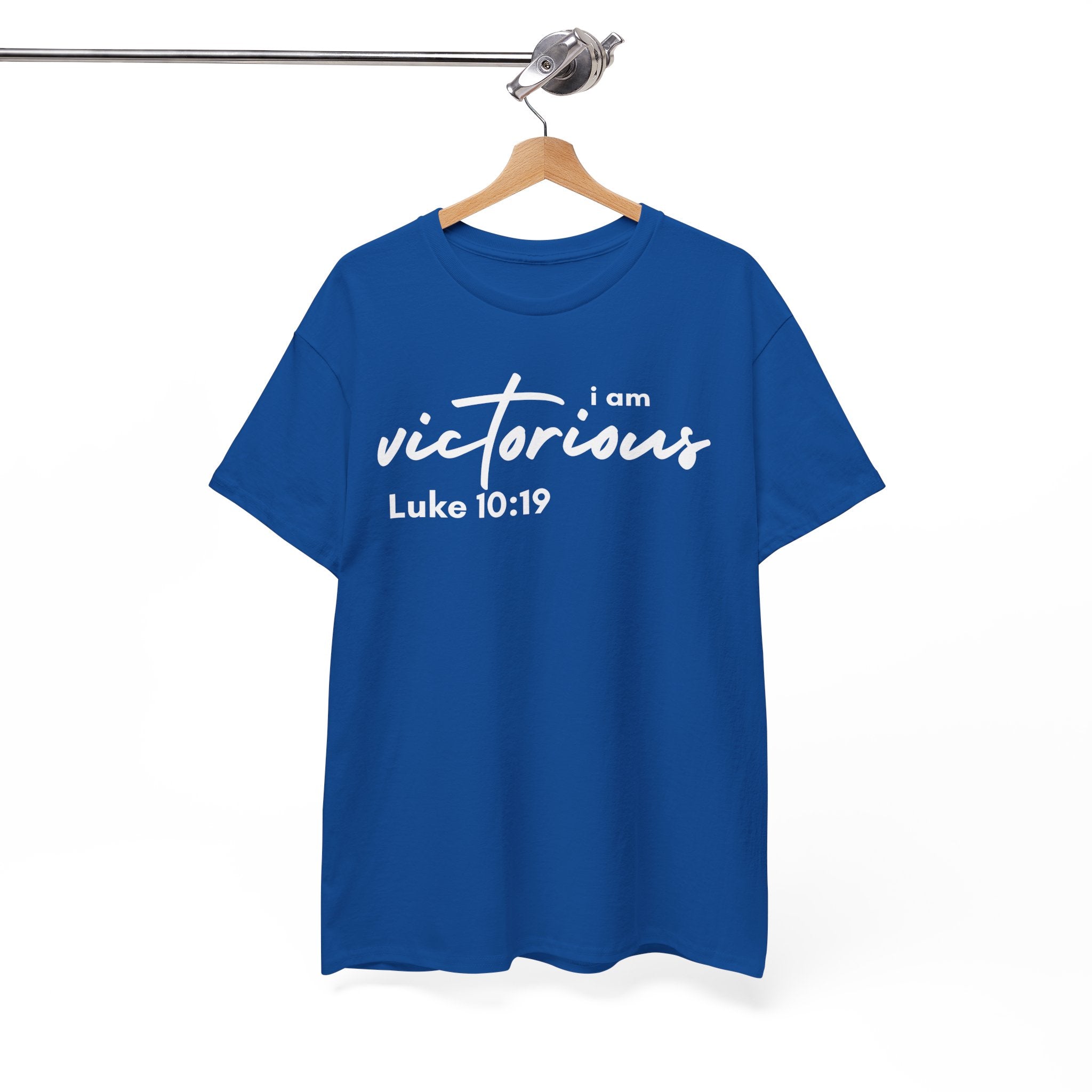 I Am Victorious Christian T-Shirt – Luke 10:19 Scripture Tee | Faith-Based Apparel
