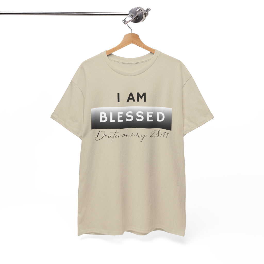 I Am Blessed Christian T-Shirt — Deuteronomy 28:11 Scripture Faith Tee