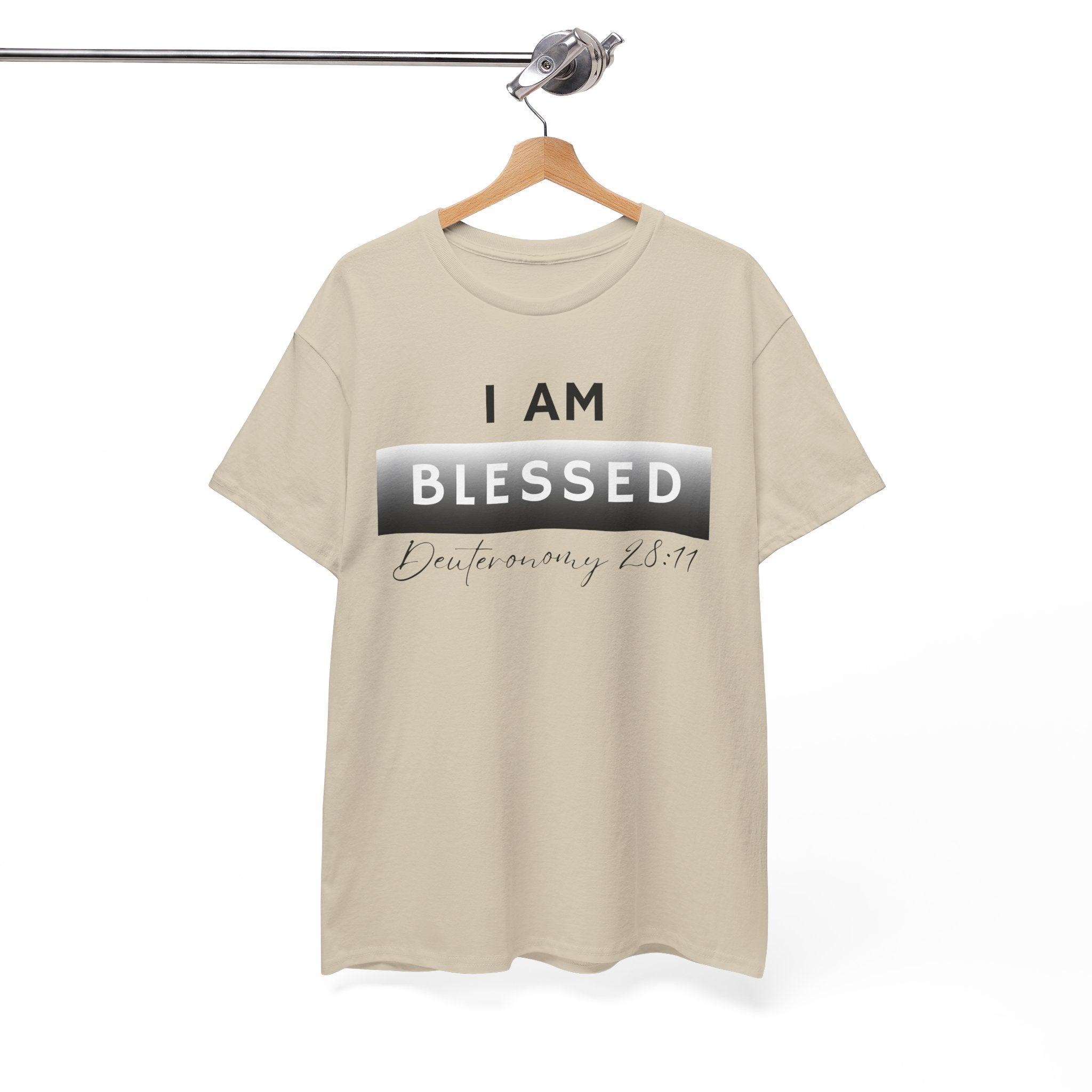 I Am Blessed Christian T-Shirt — Deuteronomy 28:11 Scripture Faith Tee
