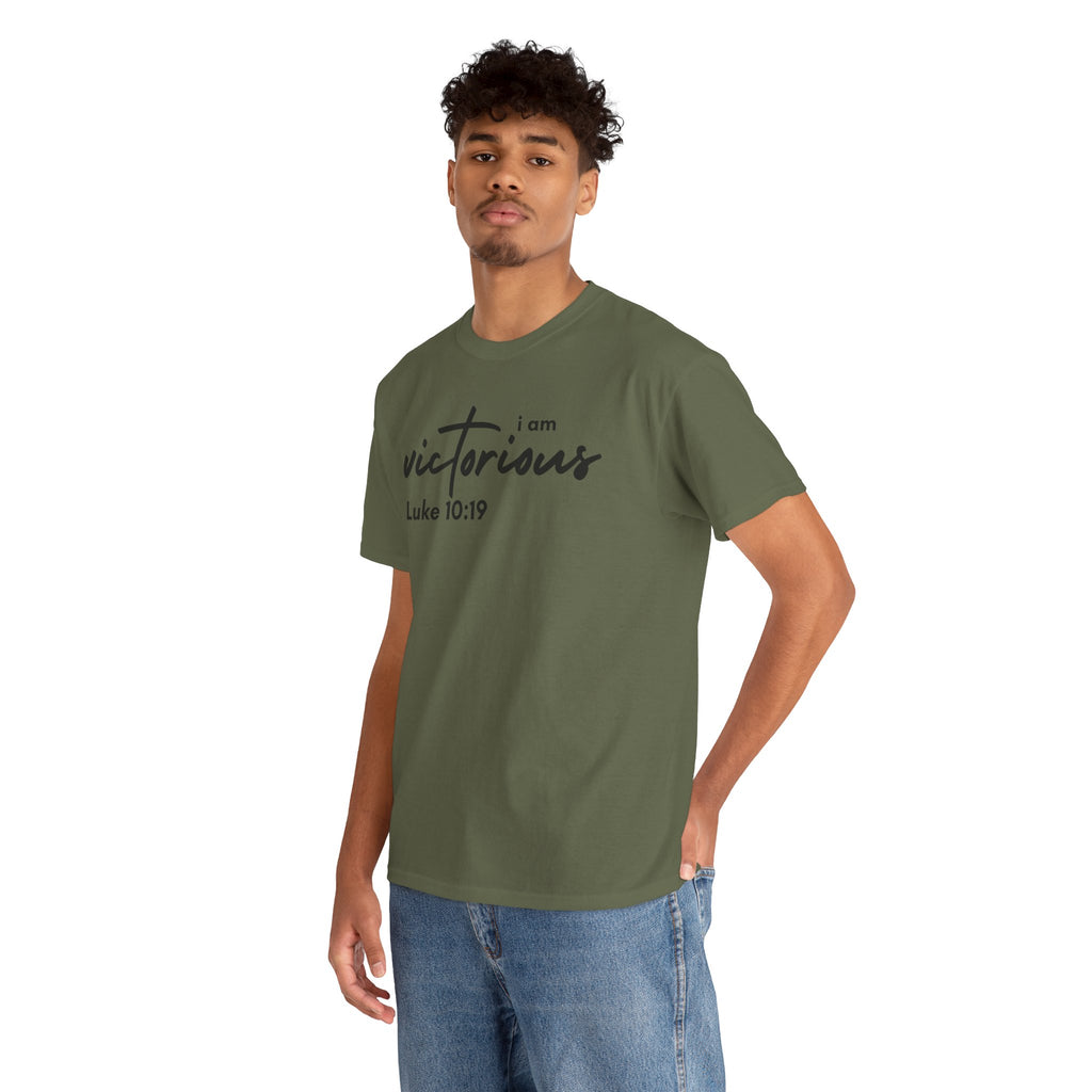 I Am Victorious Christian T-Shirt – Luke 10:19 Scripture Tee | Faith-Based Apparel