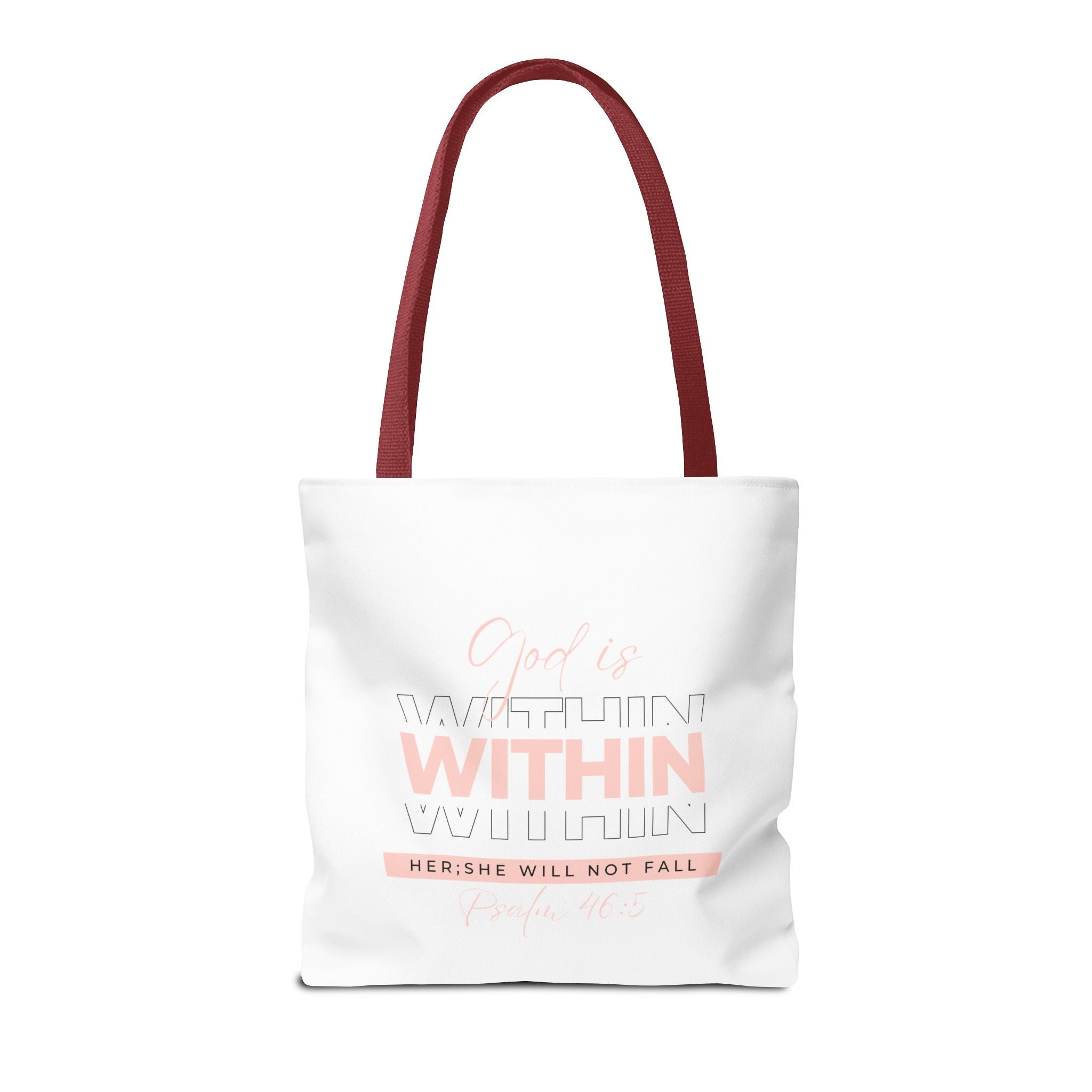 God Is Within Her Tote Bag – Psalm 46:5 Christian Scripture Tote for Women