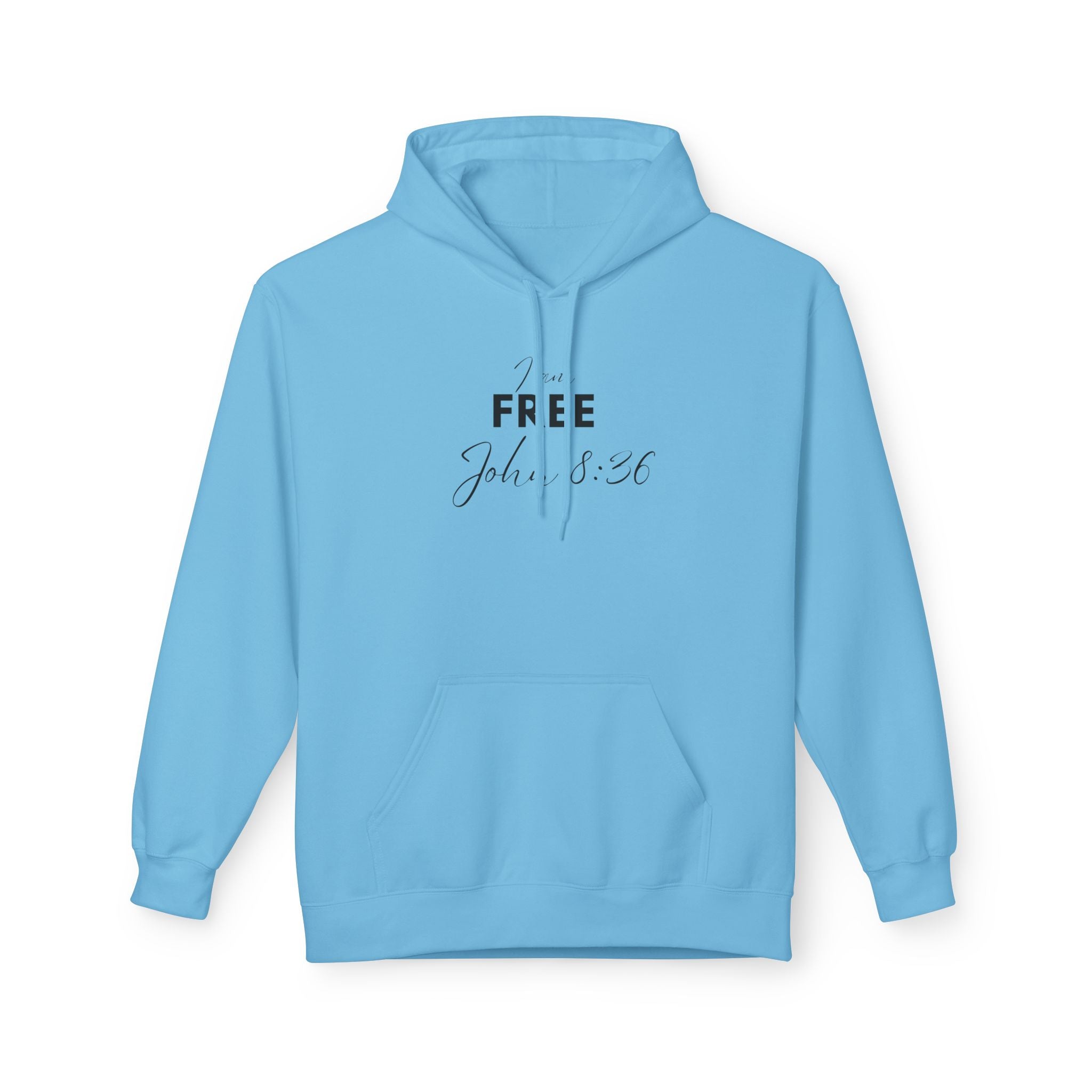 I Am Free Hoodie – John 8:36 Christian Scripture Hoodie | Faith-Based Inspirational Pullover
