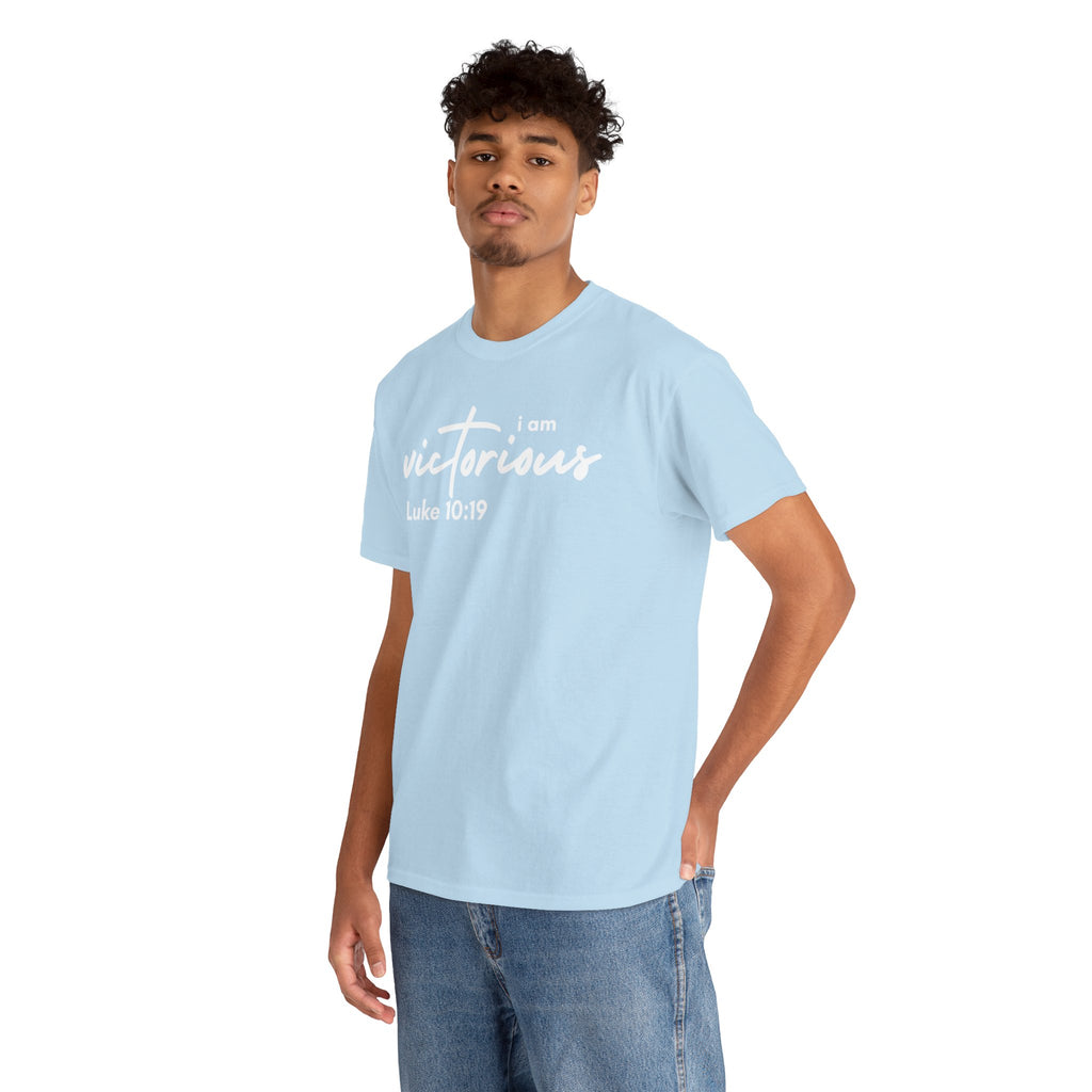 I Am Victorious Christian T-Shirt – Luke 10:19 Scripture Tee | Faith-Based Apparel