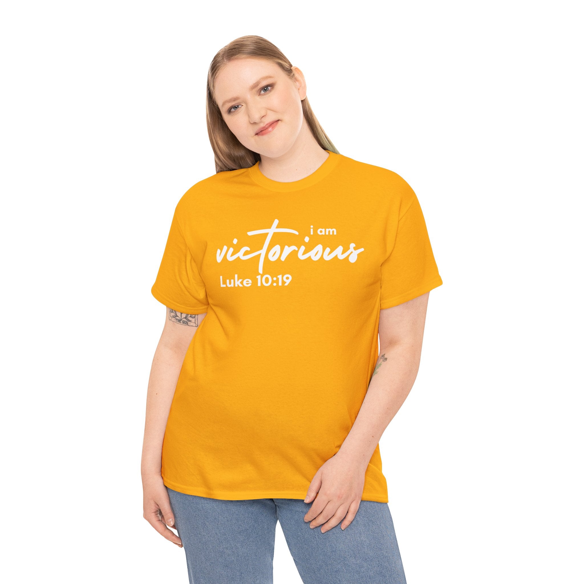 I Am Victorious Christian T-Shirt – Luke 10:19 Scripture Tee | Faith-Based Apparel