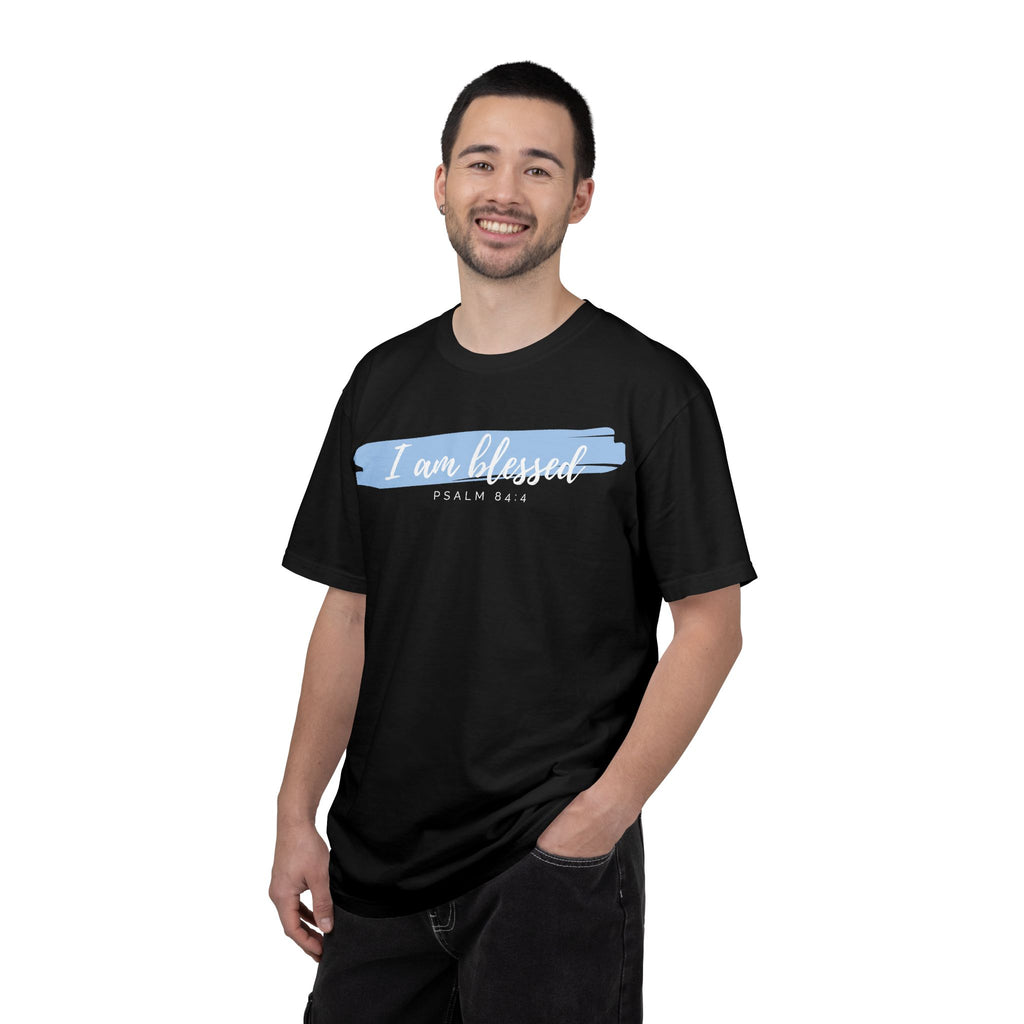 I Am Blessed Christian T-Shirt — Psalm 84:4 Scripture Tee | Garment-Dyed Faith Shirt