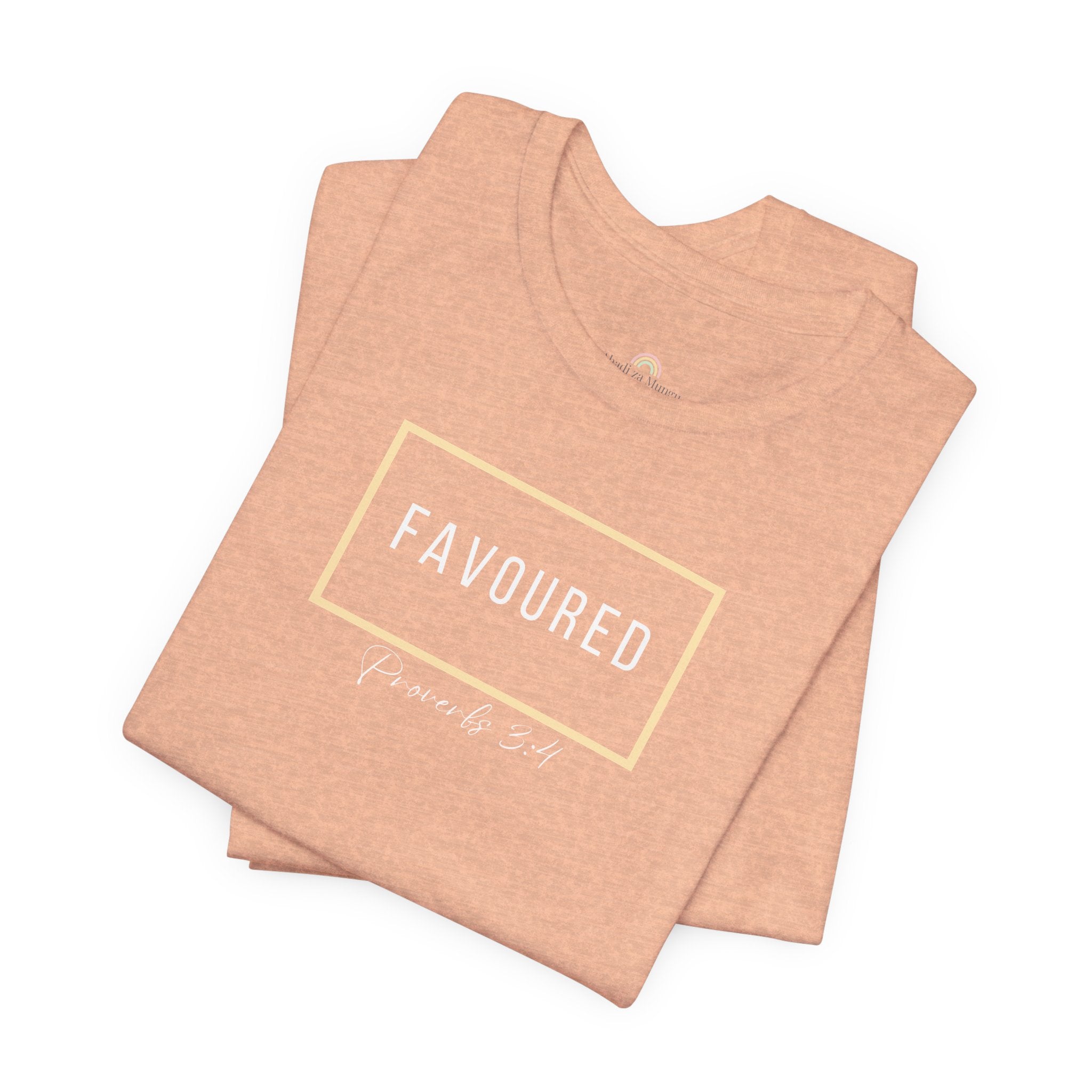 Favoured Christian T-Shirt – Proverbs 3:4 Scripture Tee | Faith-Based Unisex Shirt