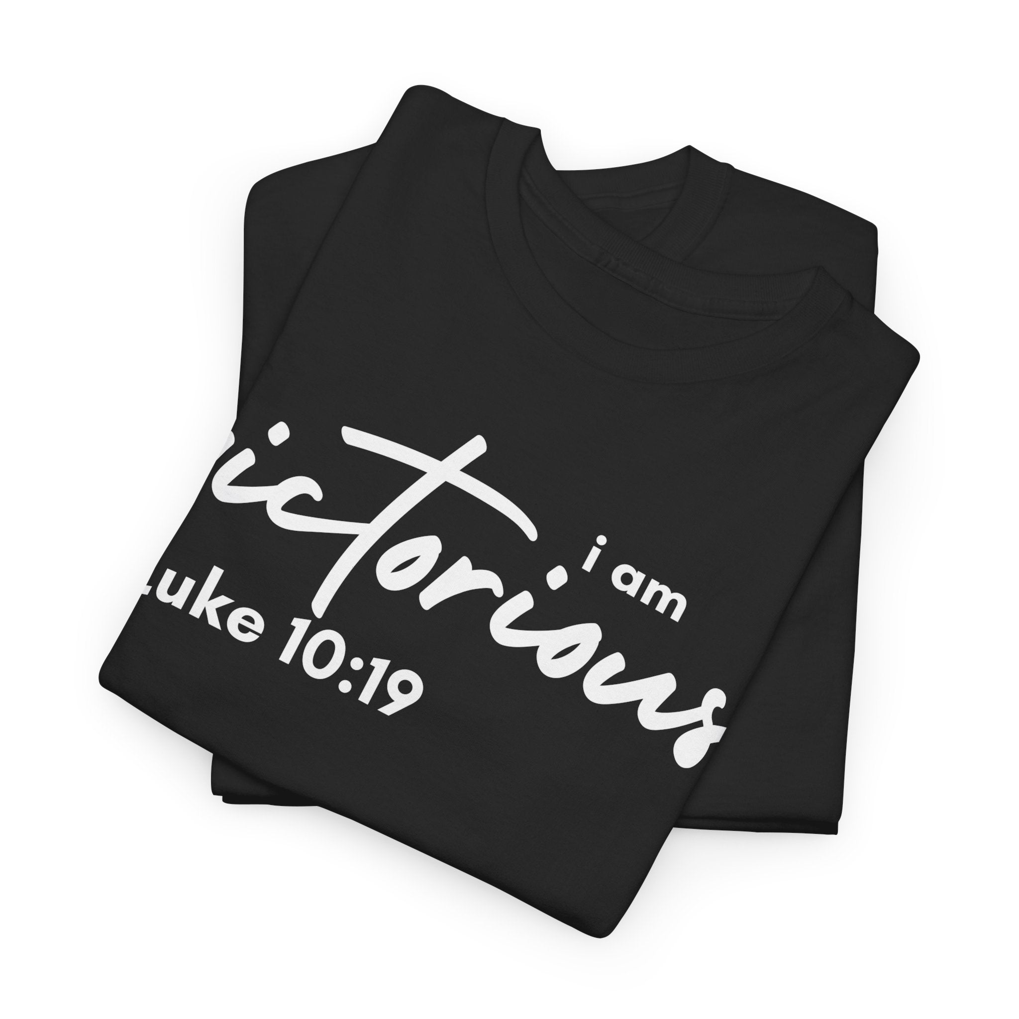 I Am Victorious Christian T-Shirt – Luke 10:19 Scripture Tee | Faith-Based Apparel