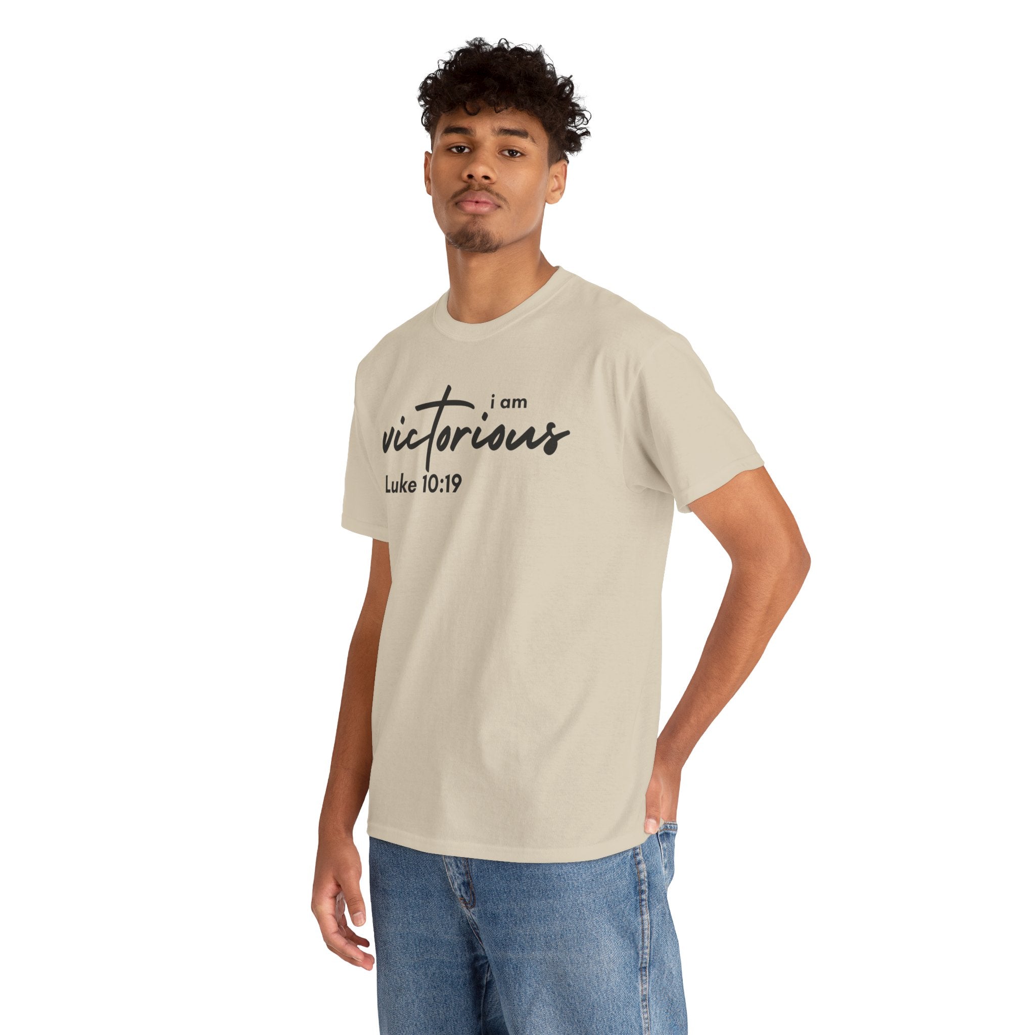 I Am Victorious Christian T-Shirt – Luke 10:19 Scripture Tee | Faith-Based Apparel