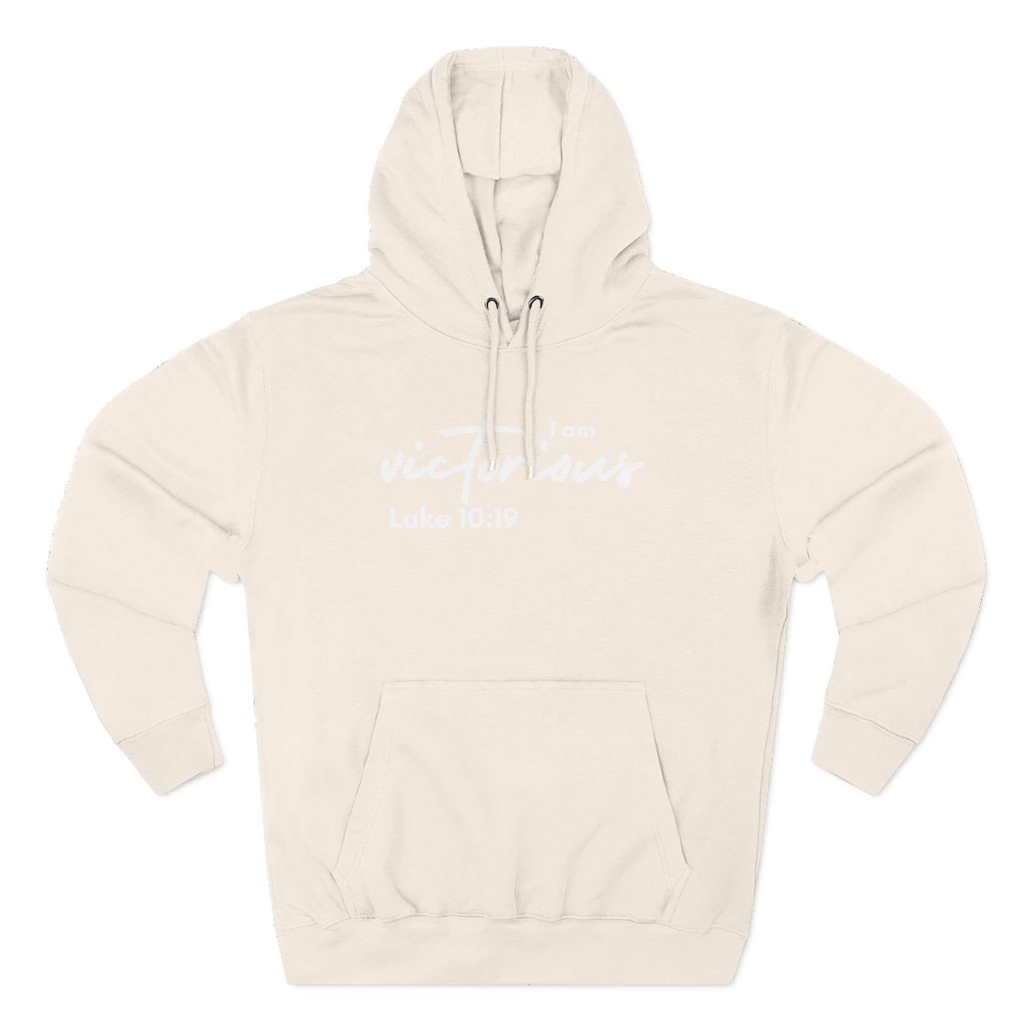 I Am Victorious Hoodie — Luke 10:19 Christian Scripture Fleece Pullover