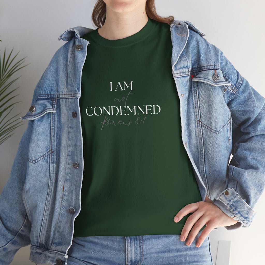 I Am Not Condemned T-Shirt – Christian Tee (Romans 8:1 Scripture) | Faith Apparel for Men & Women