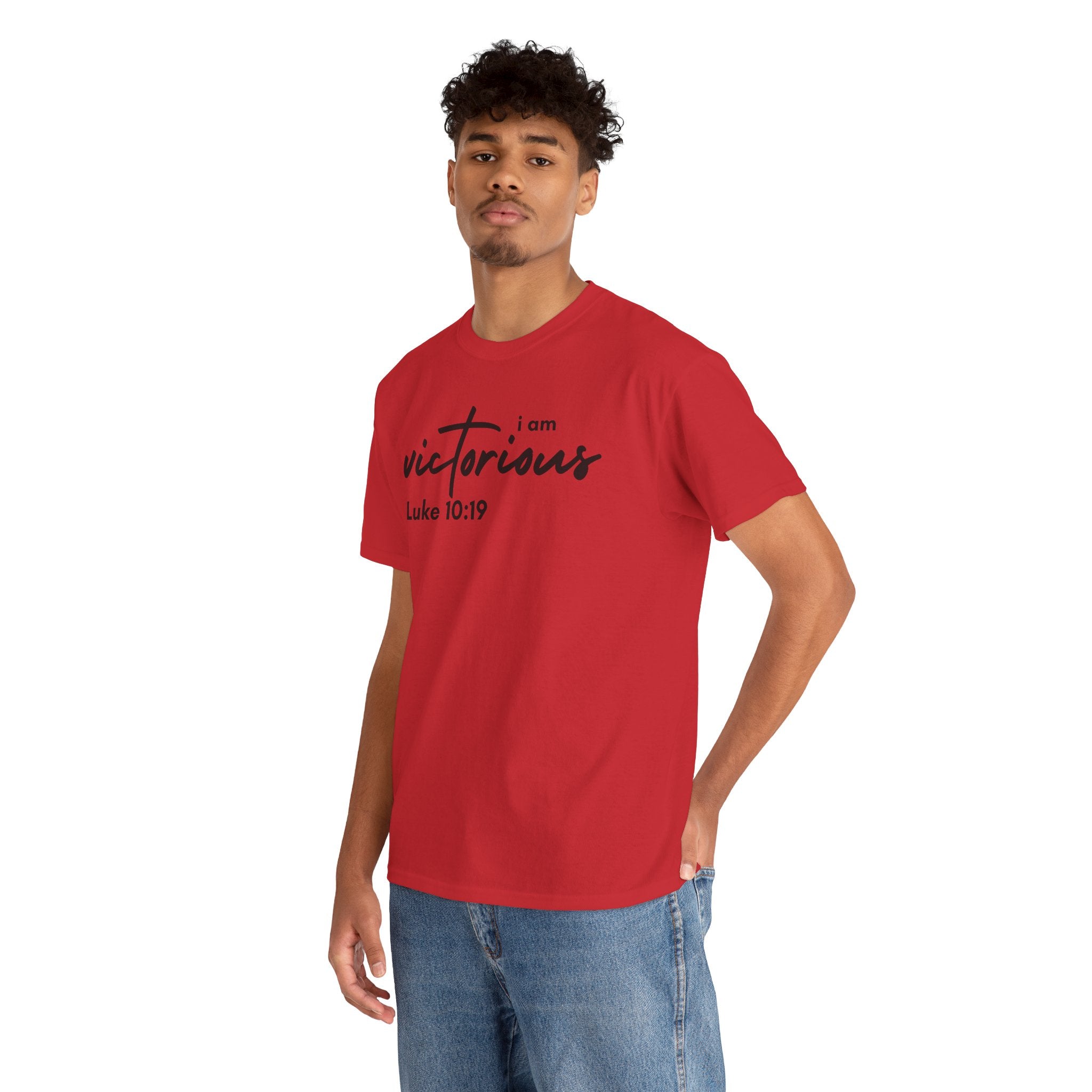 I Am Victorious Christian T-Shirt – Luke 10:19 Scripture Tee | Faith-Based Apparel