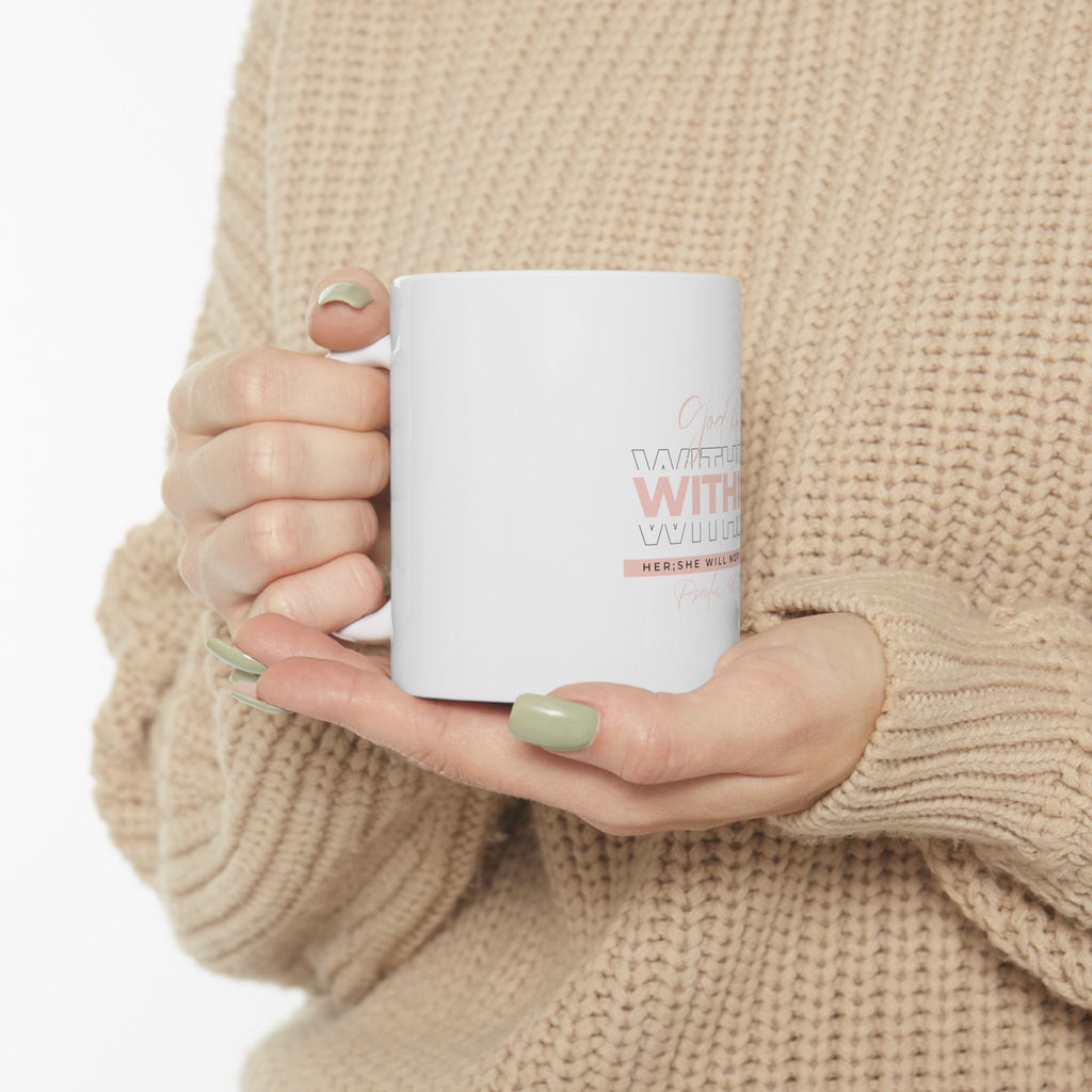 God Is Within Her Christian Ceramic Mug – Psalm 46:5 Faith-Inspired Coffee Cup (11oz & 15oz)