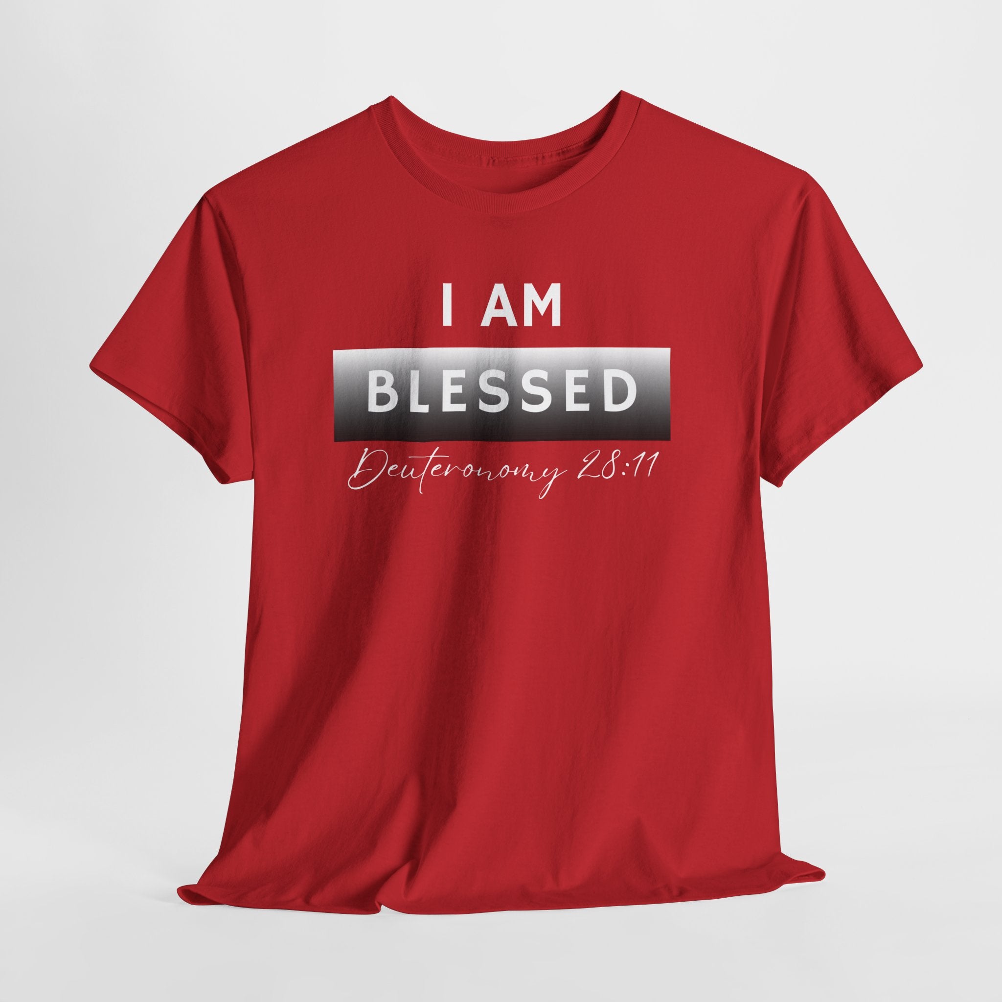 I Am Blessed Christian T-Shirt — Deuteronomy 28:11 Scripture Faith Tee (2)