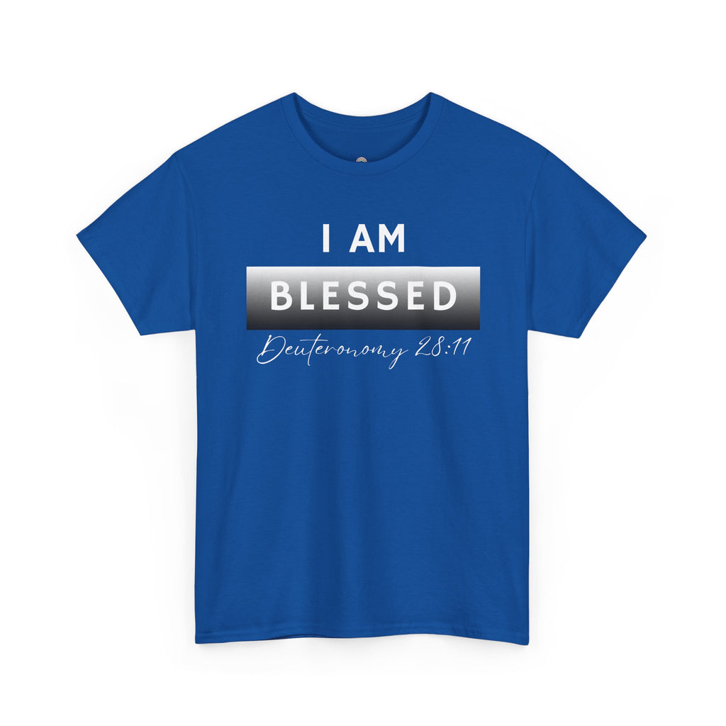 I Am Blessed Christian T-Shirt — Deuteronomy 28:11 Scripture Faith Tee (2)