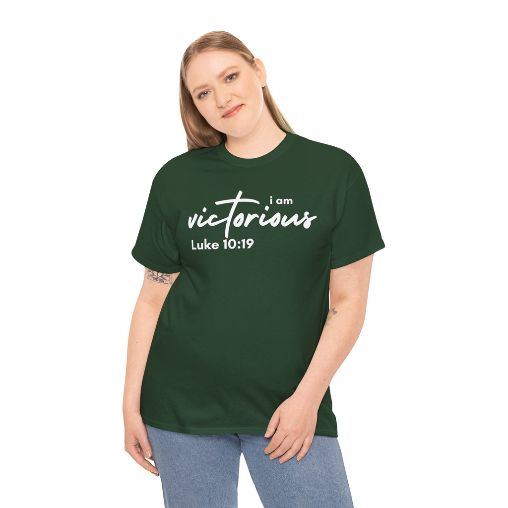 I Am Victorious Christian T-Shirt – Luke 10:19 Scripture Tee | Faith-Based Apparel