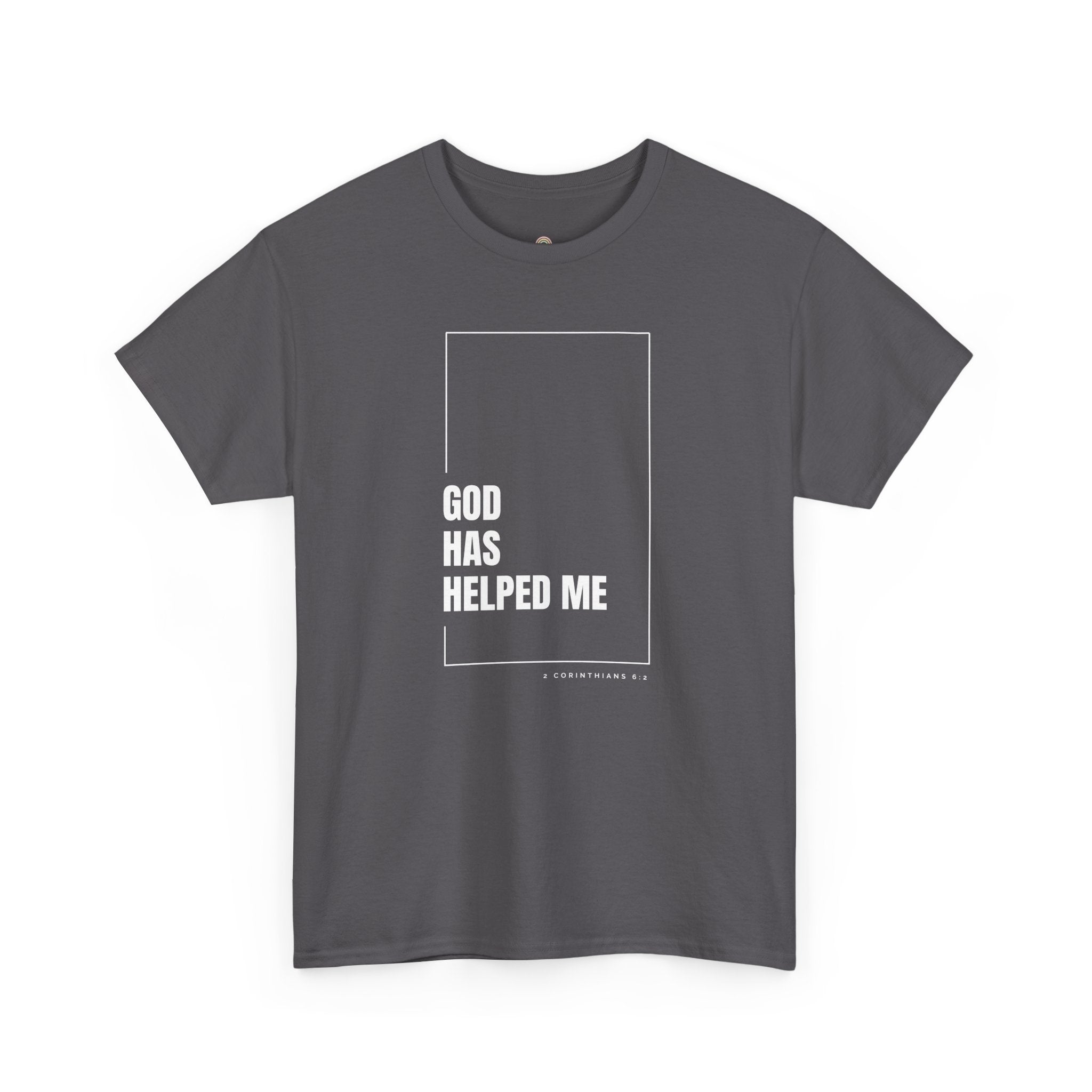 God Has Helped Me Christian T-Shirt – 2 Corinthians 6:2 Faith Tee | Unisex Heavy Cotton Shirt