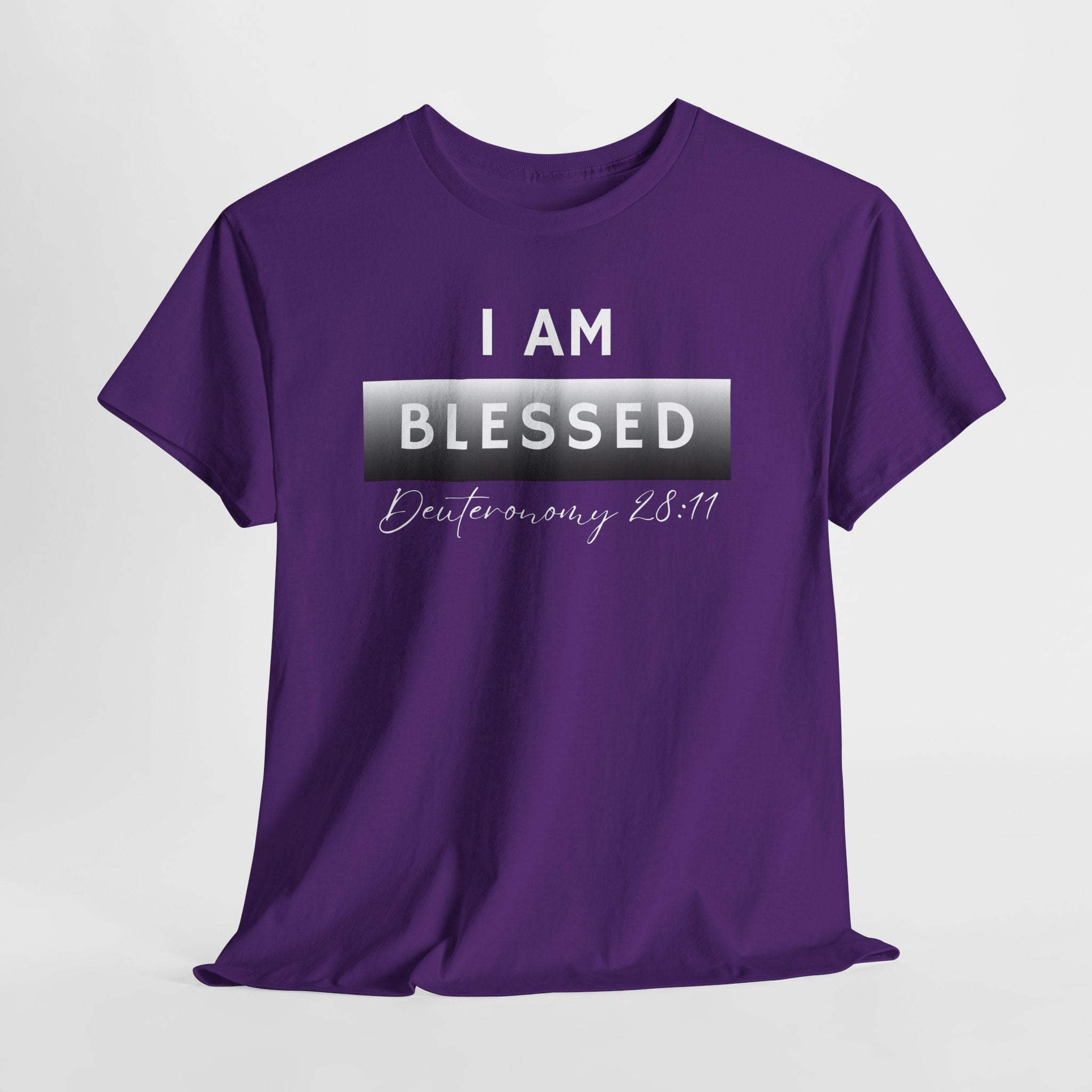 I Am Blessed Christian T-Shirt — Deuteronomy 28:11 Scripture Faith Tee (2)