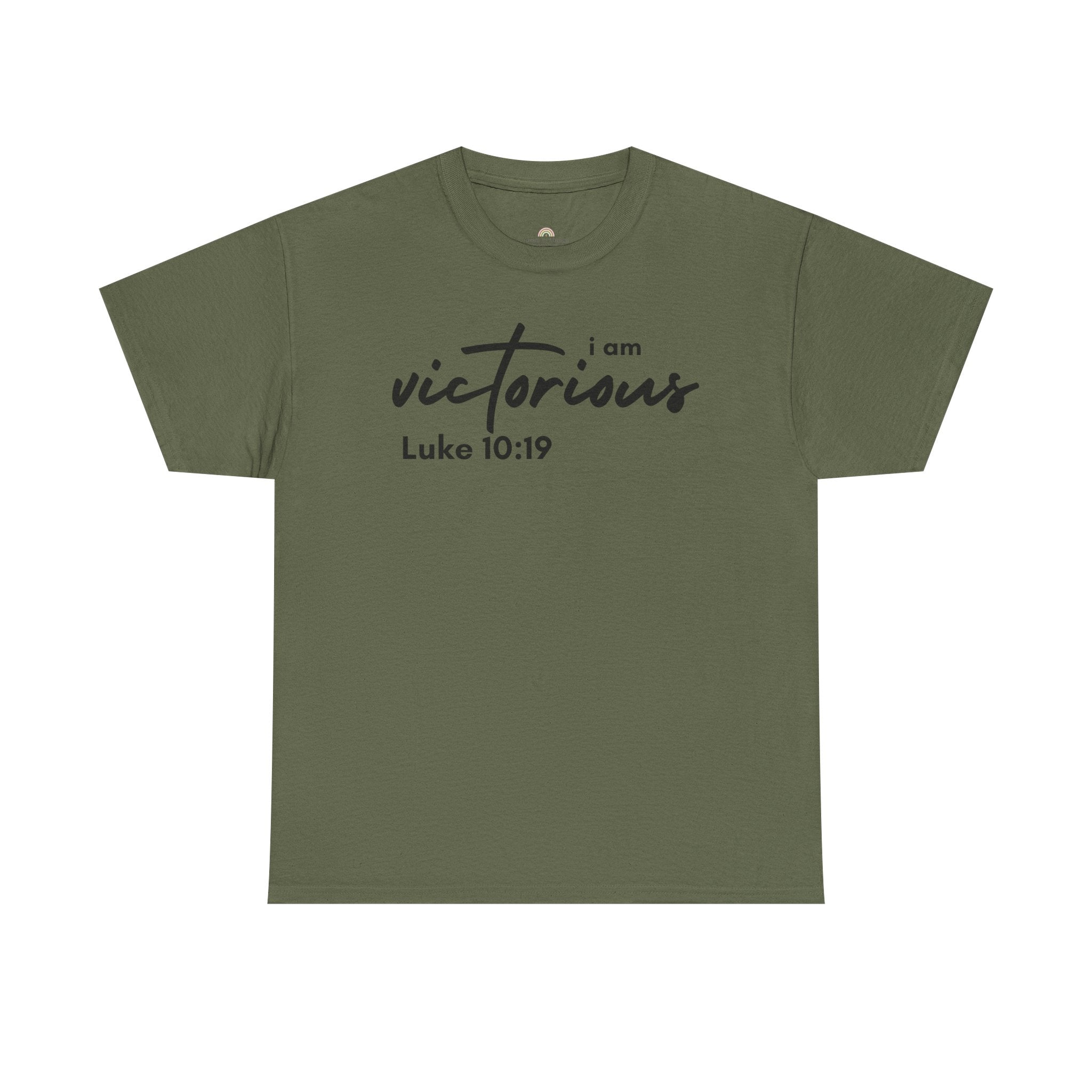 I Am Victorious Christian T-Shirt – Luke 10:19 Scripture Tee | Faith-Based Apparel